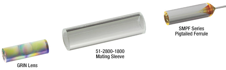 T-GRIN2313A - GRIN Lens, Ø1.8 mm, 0.23 Pitch, 8°, 1300 nm Design Wavelength, AR Coated: 1250 - 1650 nm