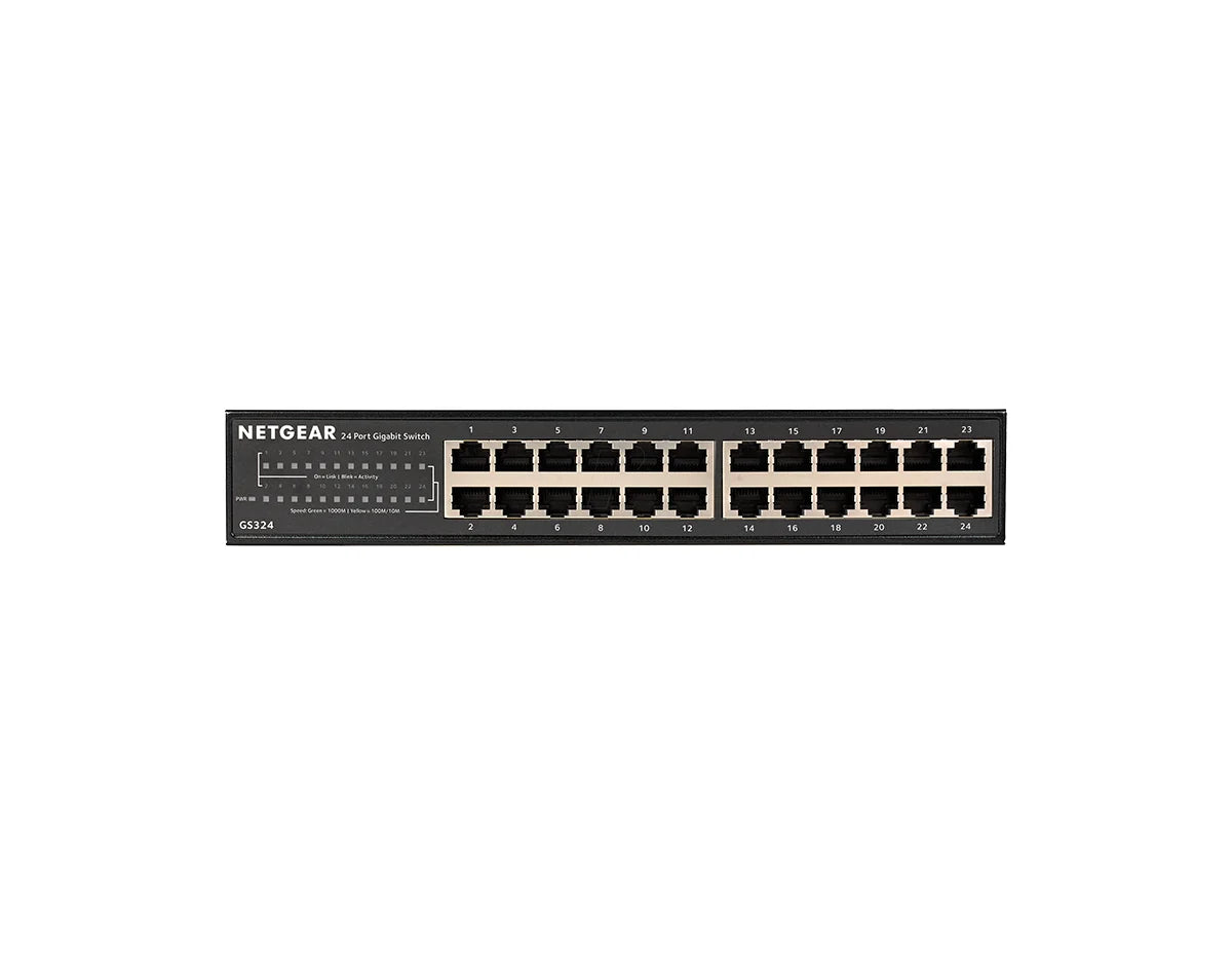 Netgear GS324-200EUS 24-Port Gigabit Ethernet Unmanaged Switch