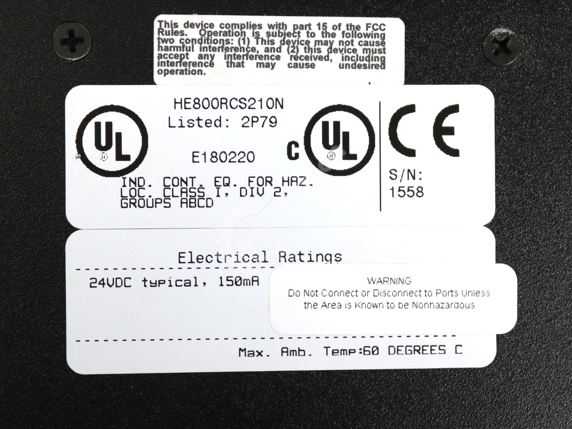 HE800RCS210 By Horner Electric HE800RCS210N 24VDC 150mA Remote Control Station