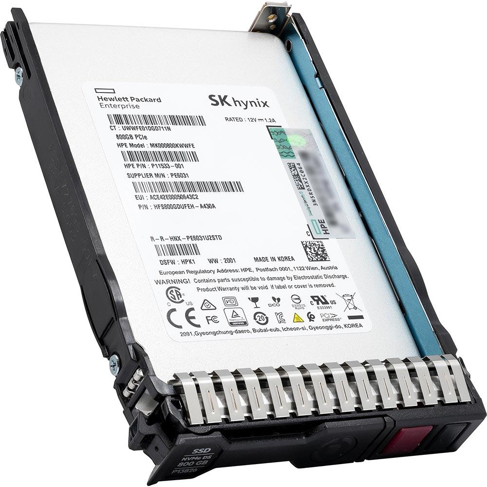 HP Gen10 P13668-B21 P11533-001 800GB PCIe Gen 3.1 x4 4GB/s Mixed Use U.2 NVMe 2.5in Solid State Drive