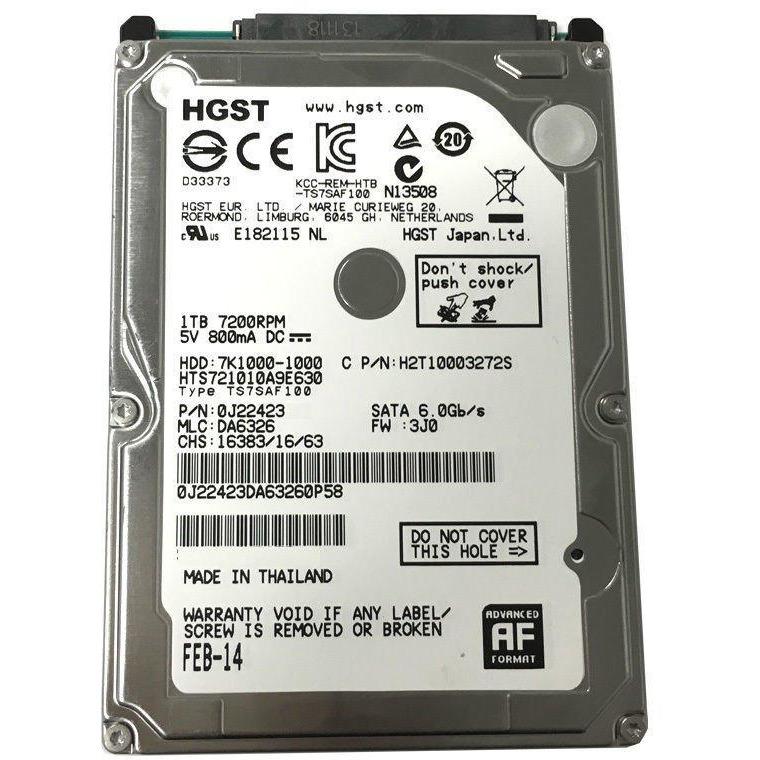 HGST 1TB 32MB Cache 7200RPM SATA III (6.0Gb/s) 2.5" PS3 &amp; PS4 Hard Drive 0J22423-FoxTI