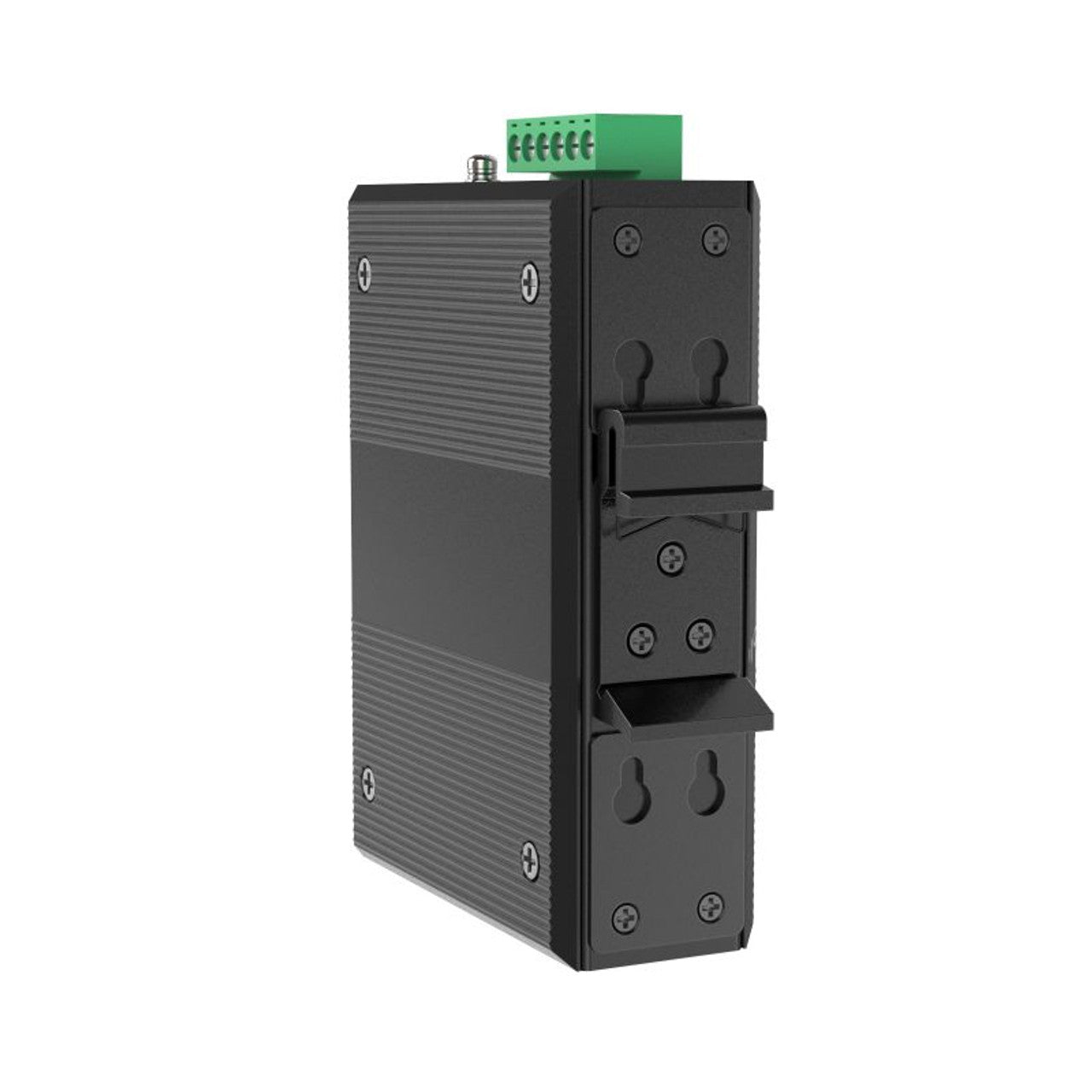 HC-1002-SFP-PSE - 2x RJ45 +1x SFP ports Gigabit Ethernet Industrial fiber switch with 60W of PoE PSE, DIN rail mount, -40 to +75 Celsius