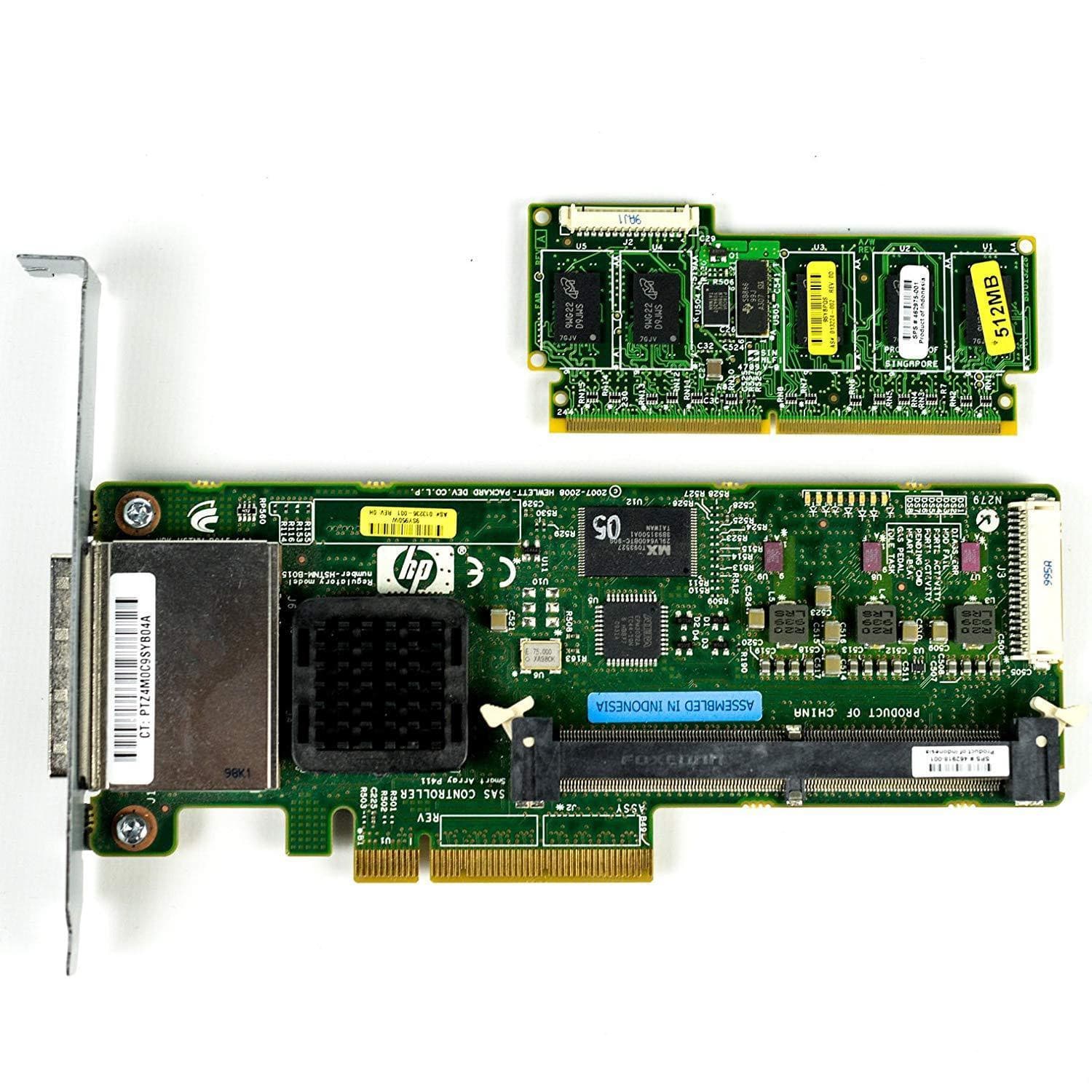 HP Smart Array P411 SAS RAID Controller - Serial Attached SCSI - PCI Express x8 - Plug-in Card - 0, 1, 1+0, 5, 5+0-512MB-FoxTI