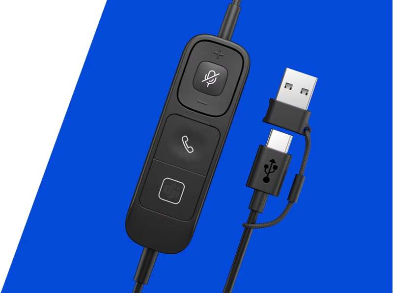 Poly Mission 415 Monaural USB Wired Headset Classic