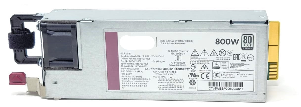 FUENTE DE ALIMENTACIÓN 800W CA 100-240V PLATINUM PARA DL360 DL380 GEN10 866730-001