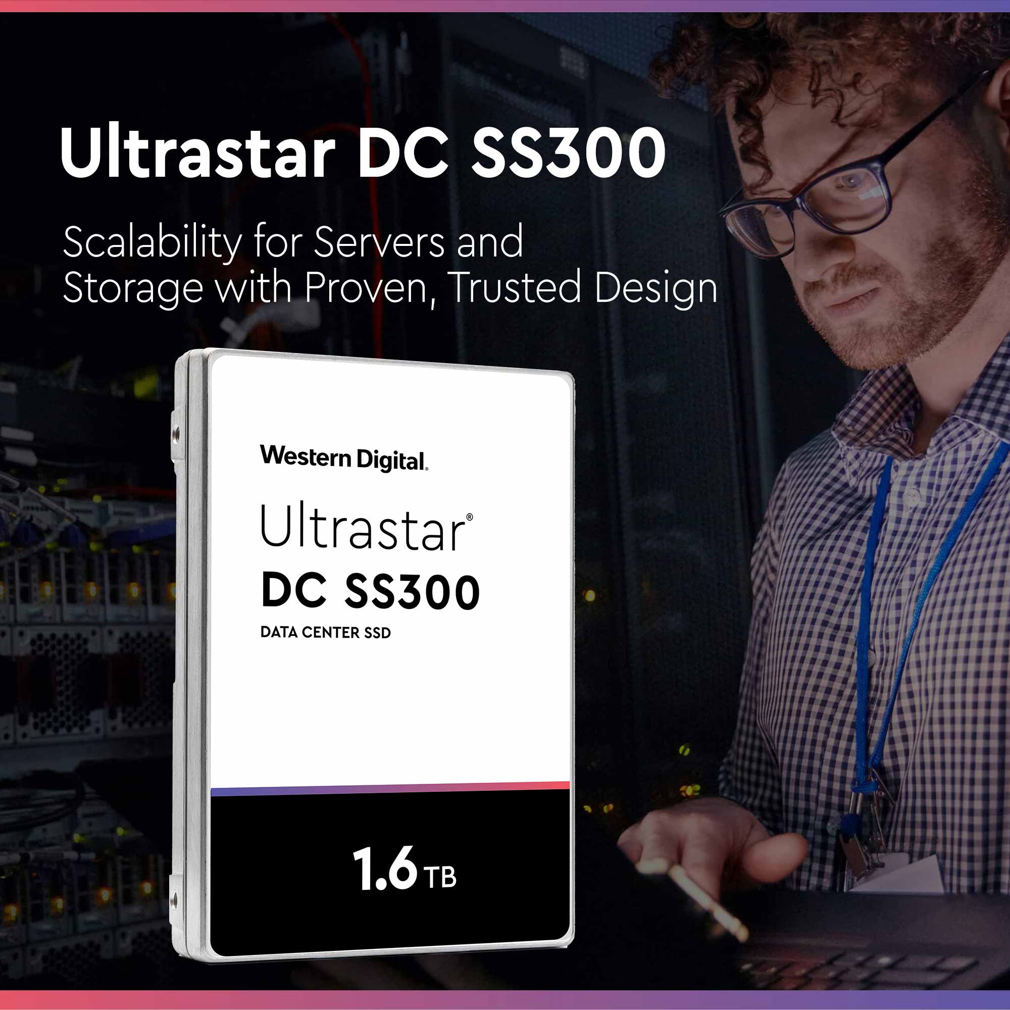 Western Digital DC SS300 HUSMM3216ASS204 1.6TB SAS 12Gb/s 512e 2.5in Refurbished SSD
