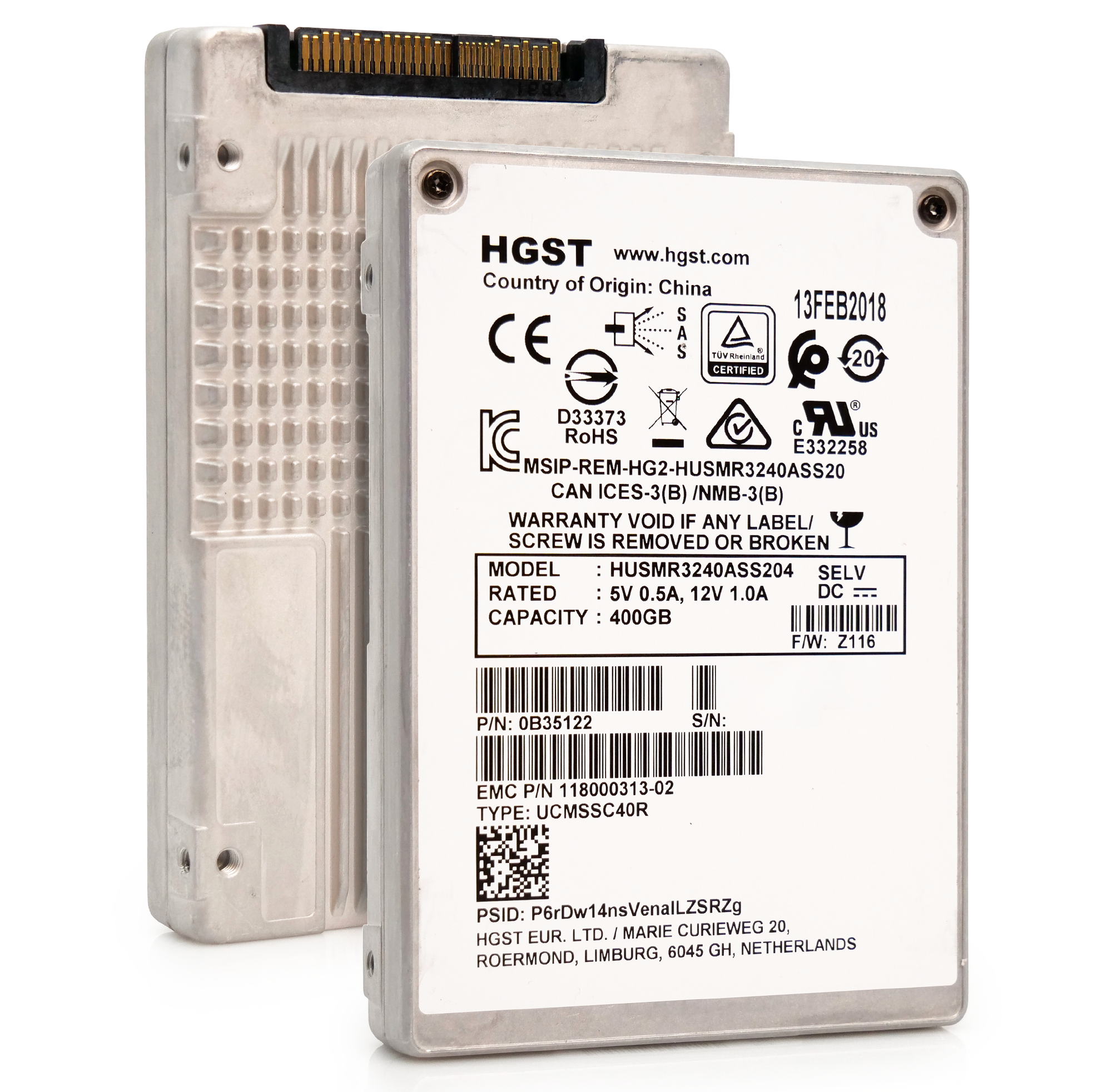 Western Digital Ultrastar DC SS300 HUSMR3240ASS204 400gb 3 DWPD SAS 12Gb/s 3D MLC NAND 2.5in Refurbished SSD