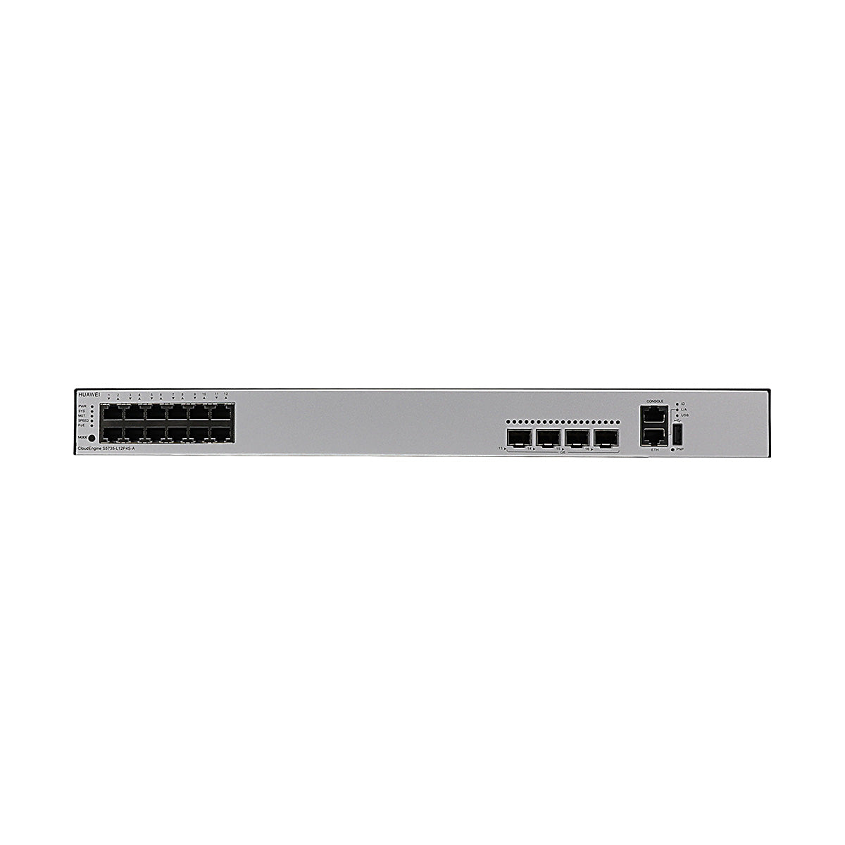 Huawei CloudEngine S5735-L12P4S-A 12-Port Gigabit Layer 3 Managed PoE+ Switch with 4 GE SFP Uplinks