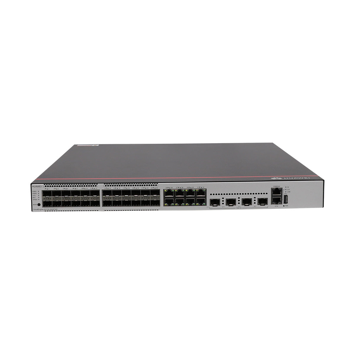 Huawei CloudEngine S5735-S32ST4X 32-Port Hybrid Layer 3 Managed Switch with 4 x 10G SFP+ Uplinks, Dual Modular Power Redundancy