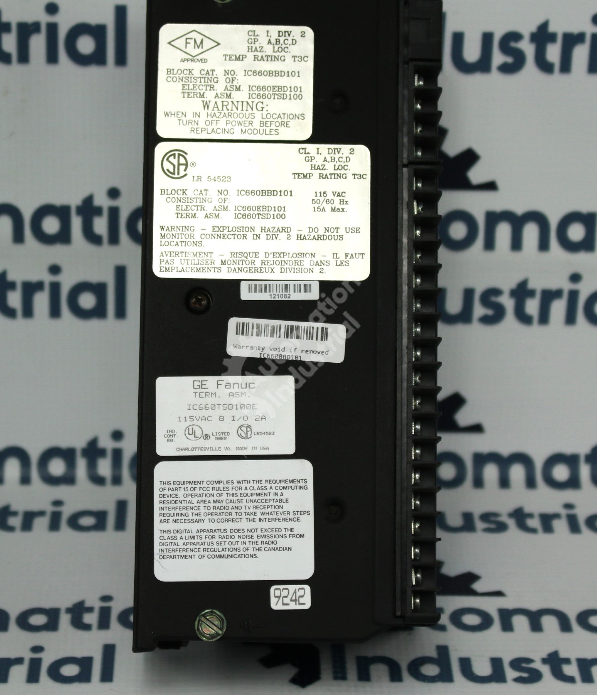 GE Fanuc IC660BBD101 IC660TSD100E Genius I/O