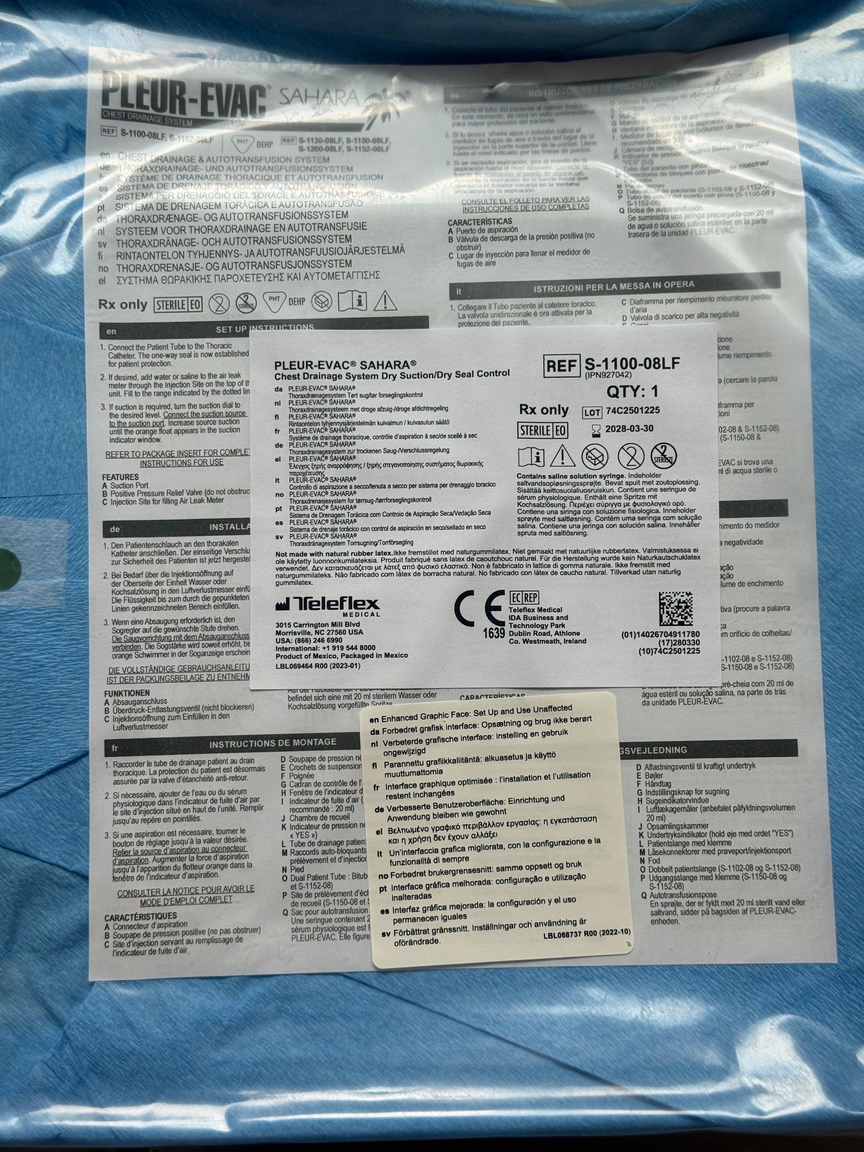 Teleflex Pleur-Evac Sahara S-1100-08LF