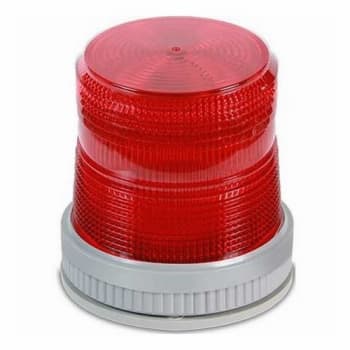 Edwards Signaling 105STR-G1 24 VDC Heavy-Duty Xenon Strobe Beacon with Red Lens