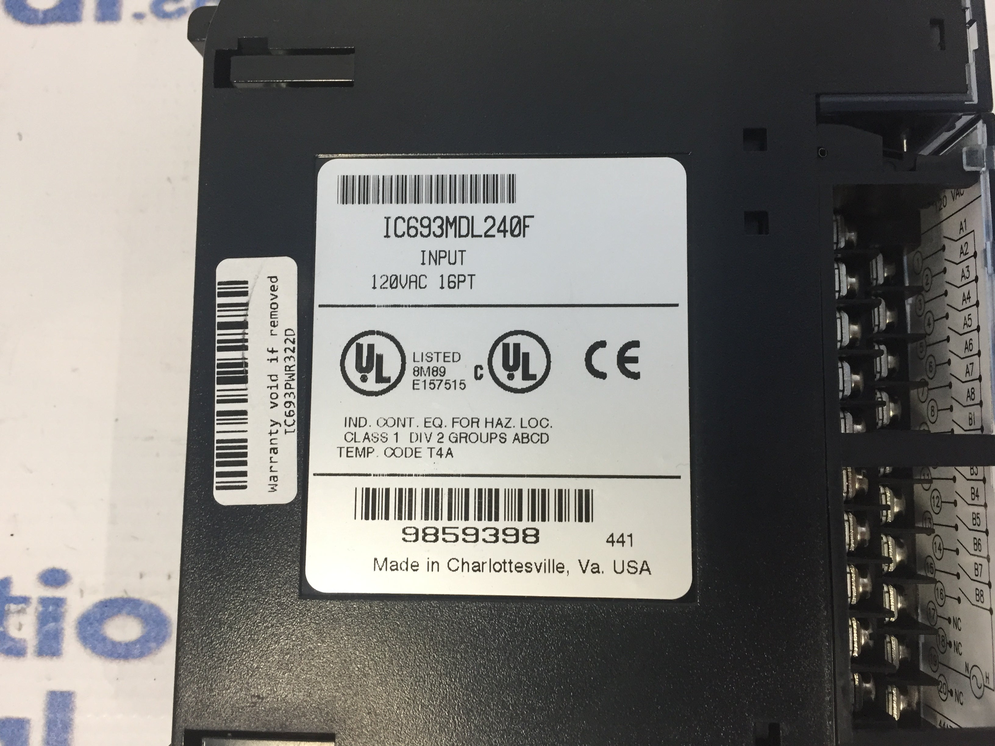 GE Fanuc IC693MDL240 Power Supply