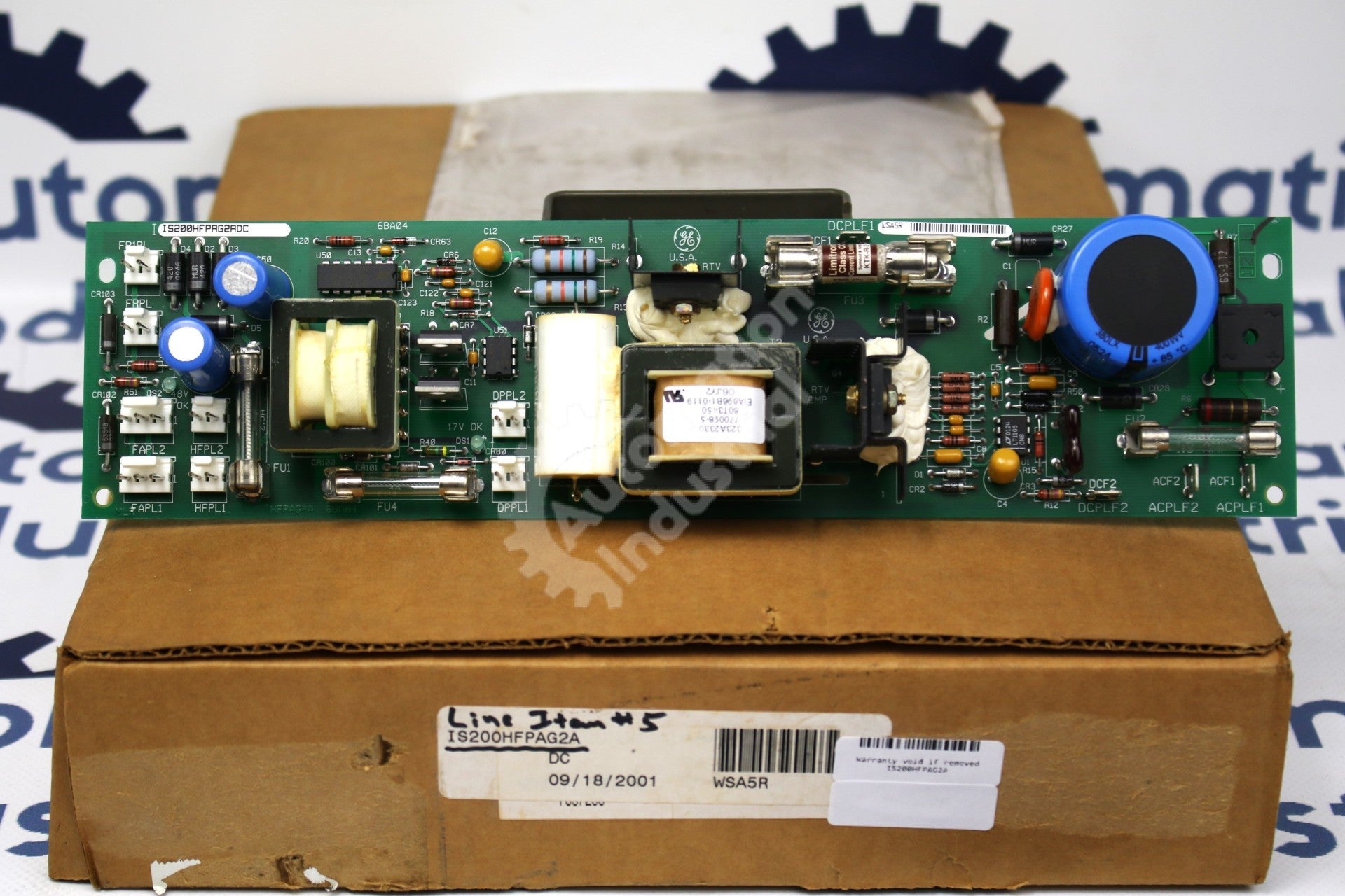 GE General Electric IS200HFPAG2A IS200HFPAG2ADC Fan and Transformer Board