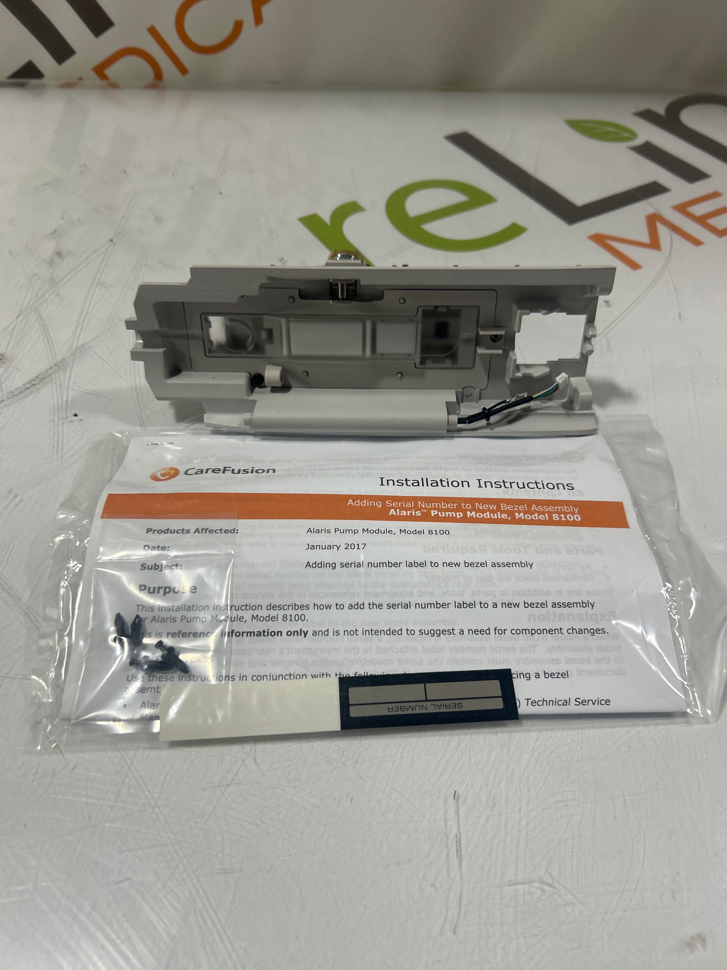 CareFusion Alaris 8100 Infusion Pump Module Bezel Assembly Kit