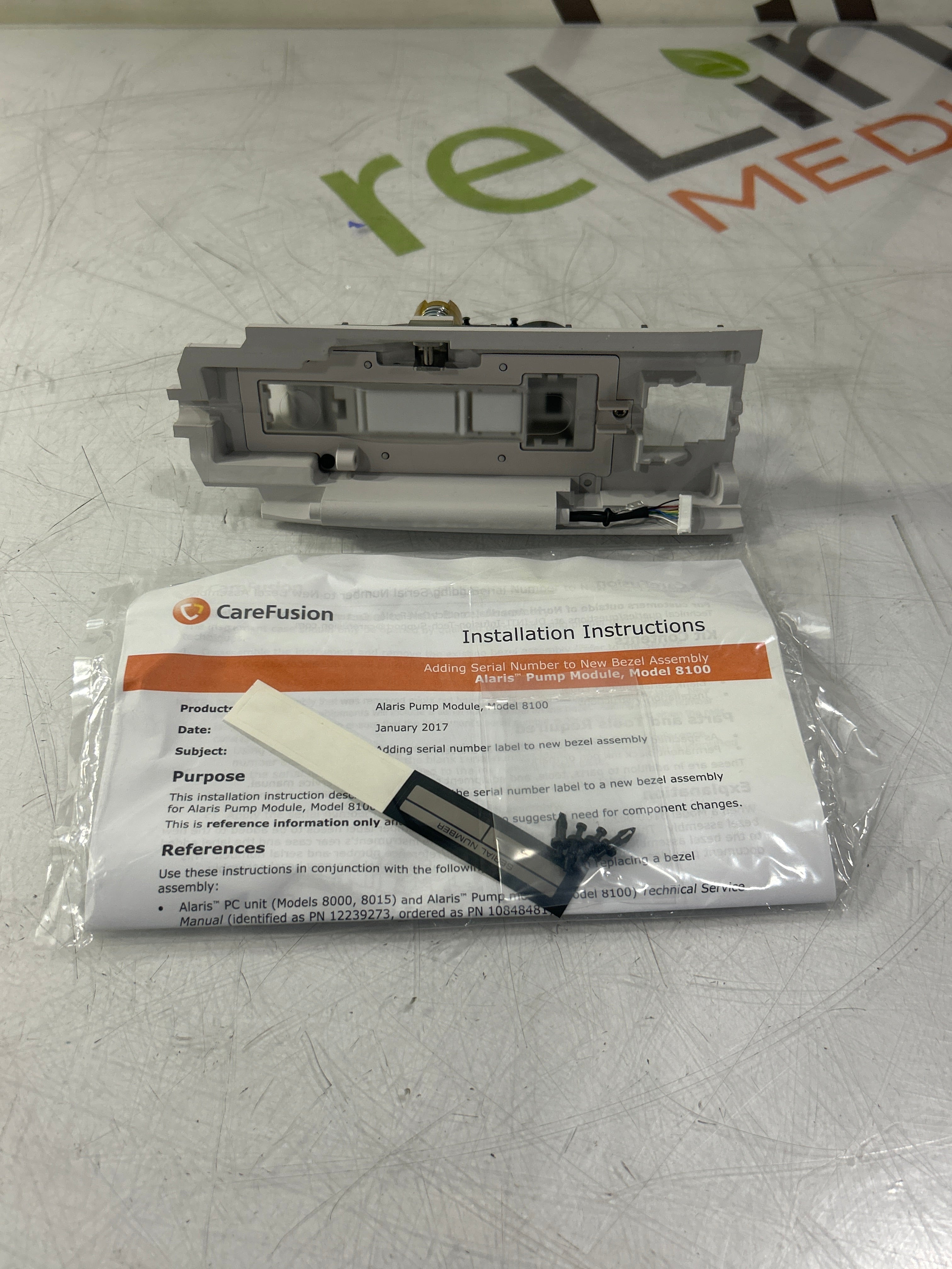 CareFusion Alaris 8100 Infusion Pump Module Bezel Assembly Kit