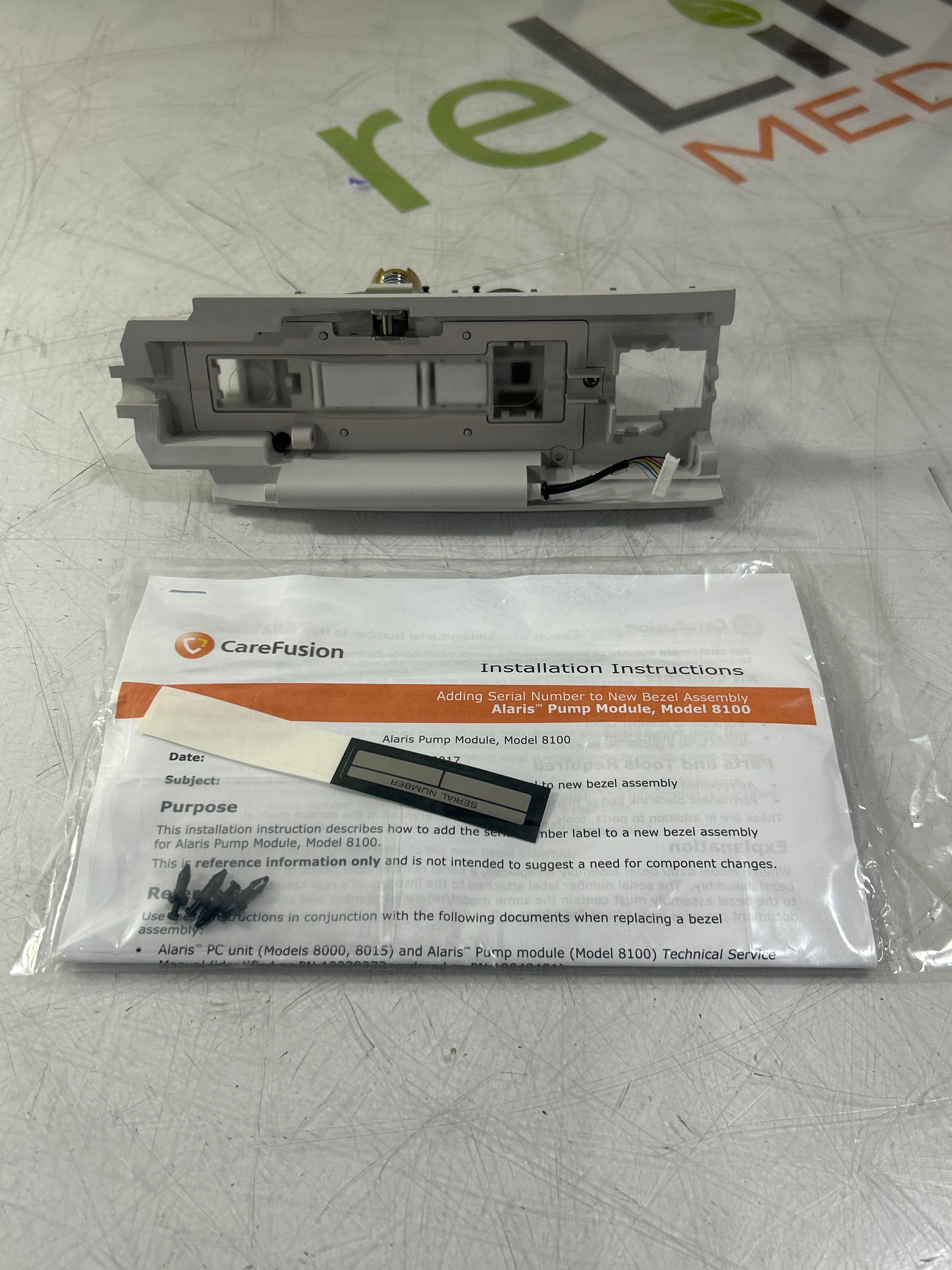 CareFusion Alaris 8100 Infusion Pump Module Bezel Assembly Kit