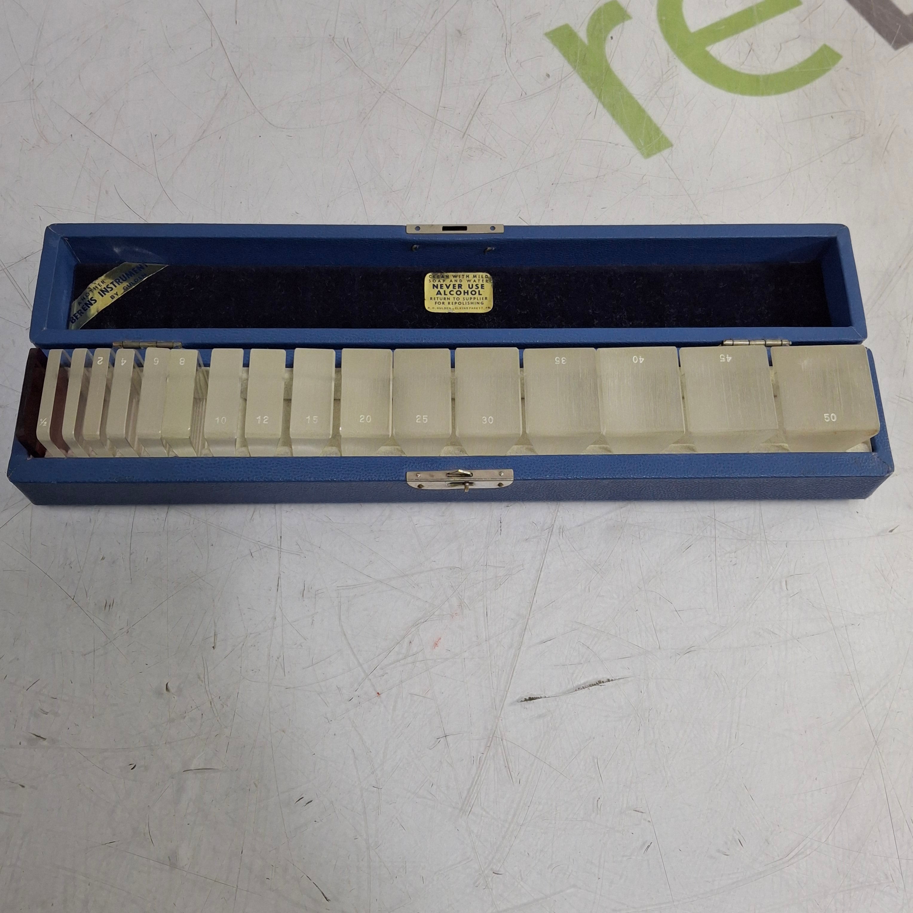 Gulden Berens Instrument Vintage Ophthalmic Eye Prism Optics Set
