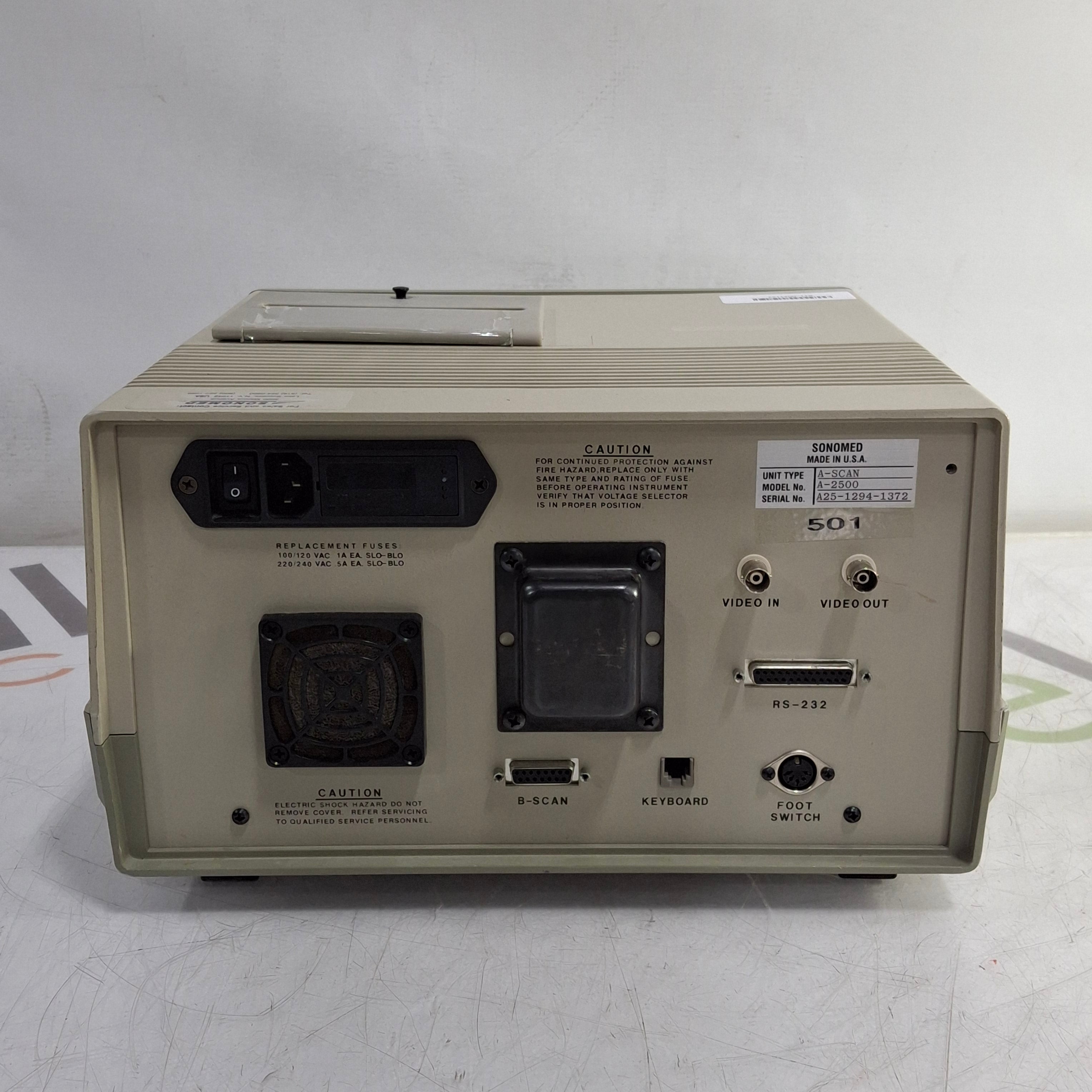 Sonomed Escalon A-Scan A 2500 Ophthalmic Ultrasound