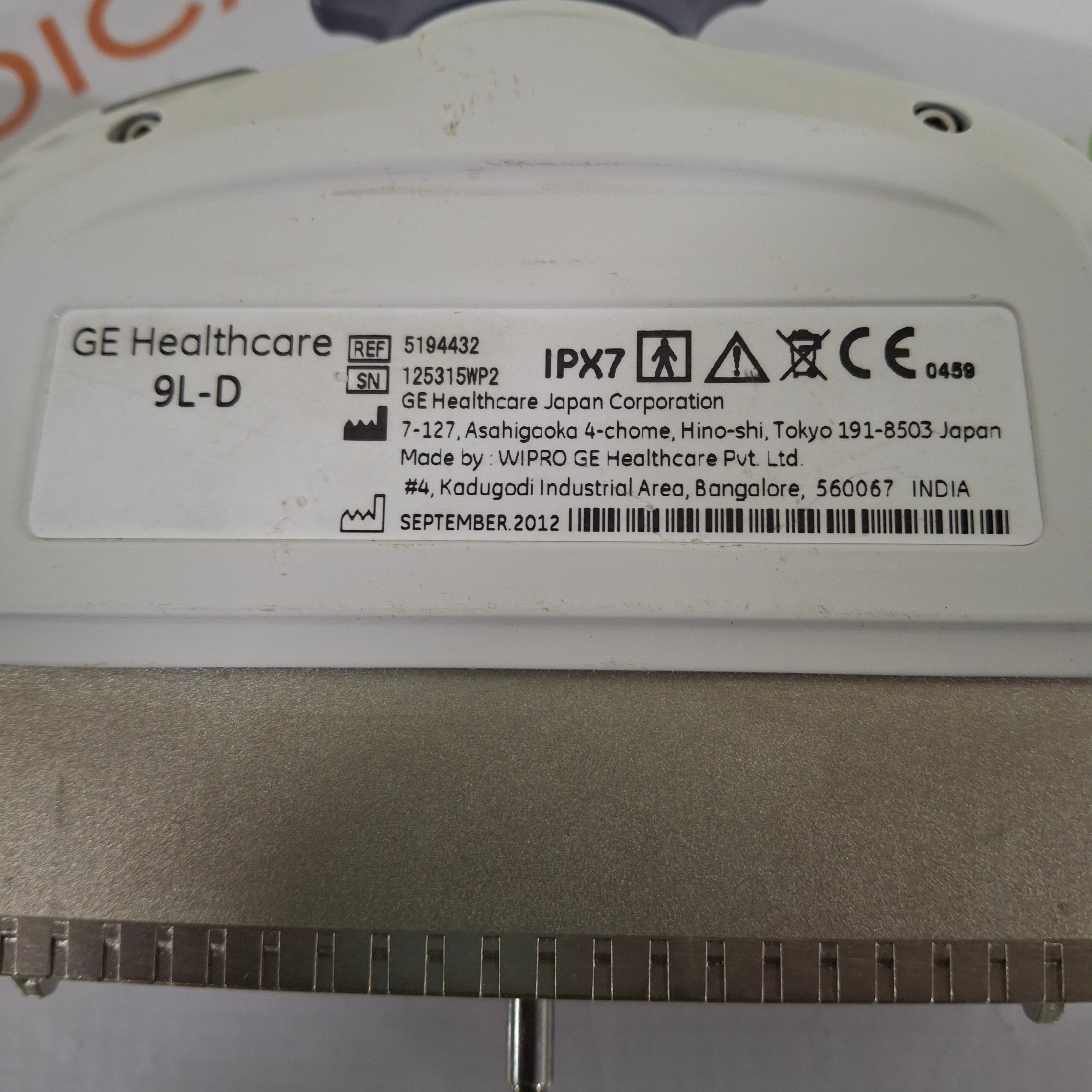 GE Healthcare 9L-D Linear Array Transducer