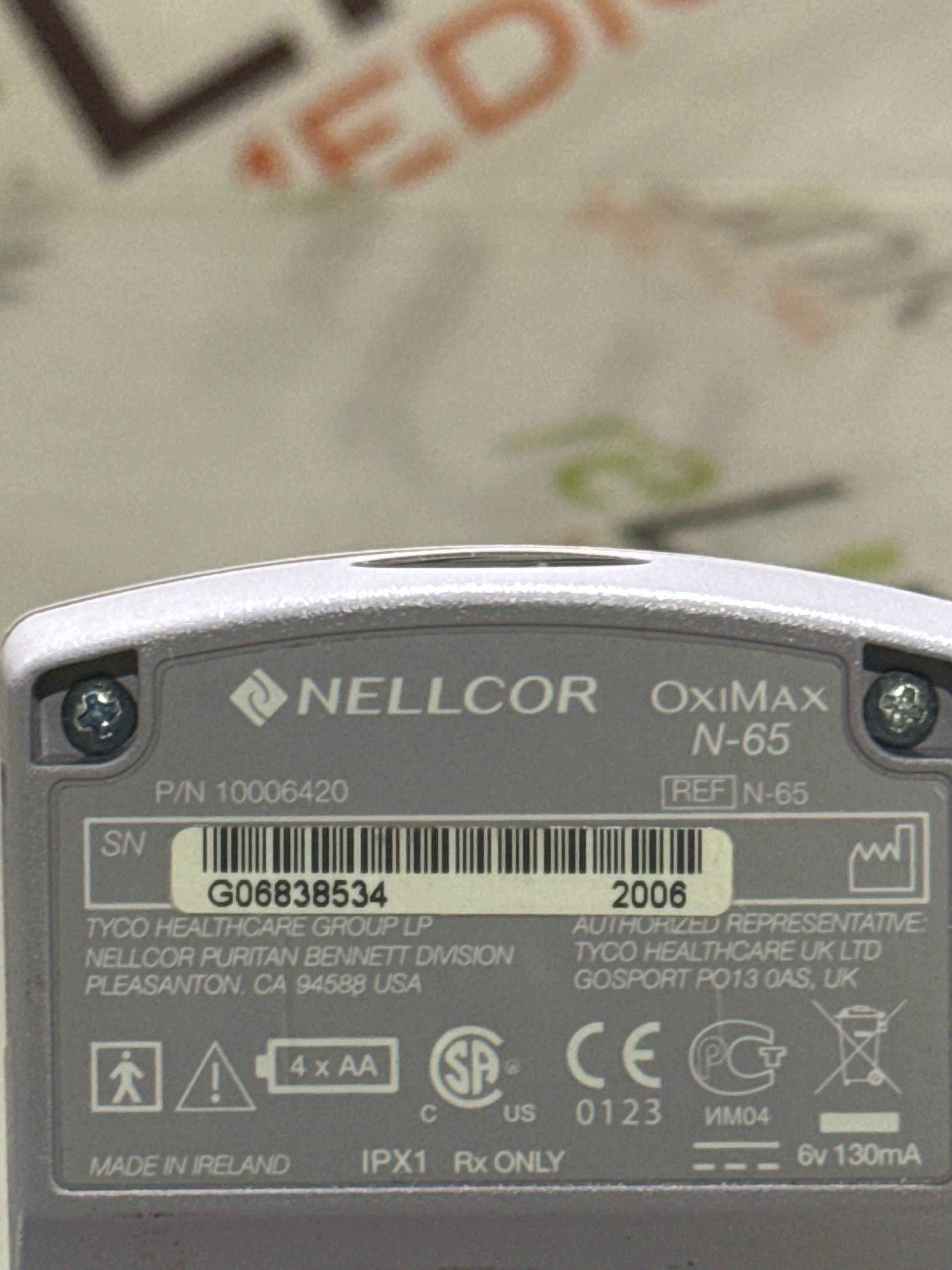 Nellcor Oximax N-65 Pulse Oximeter