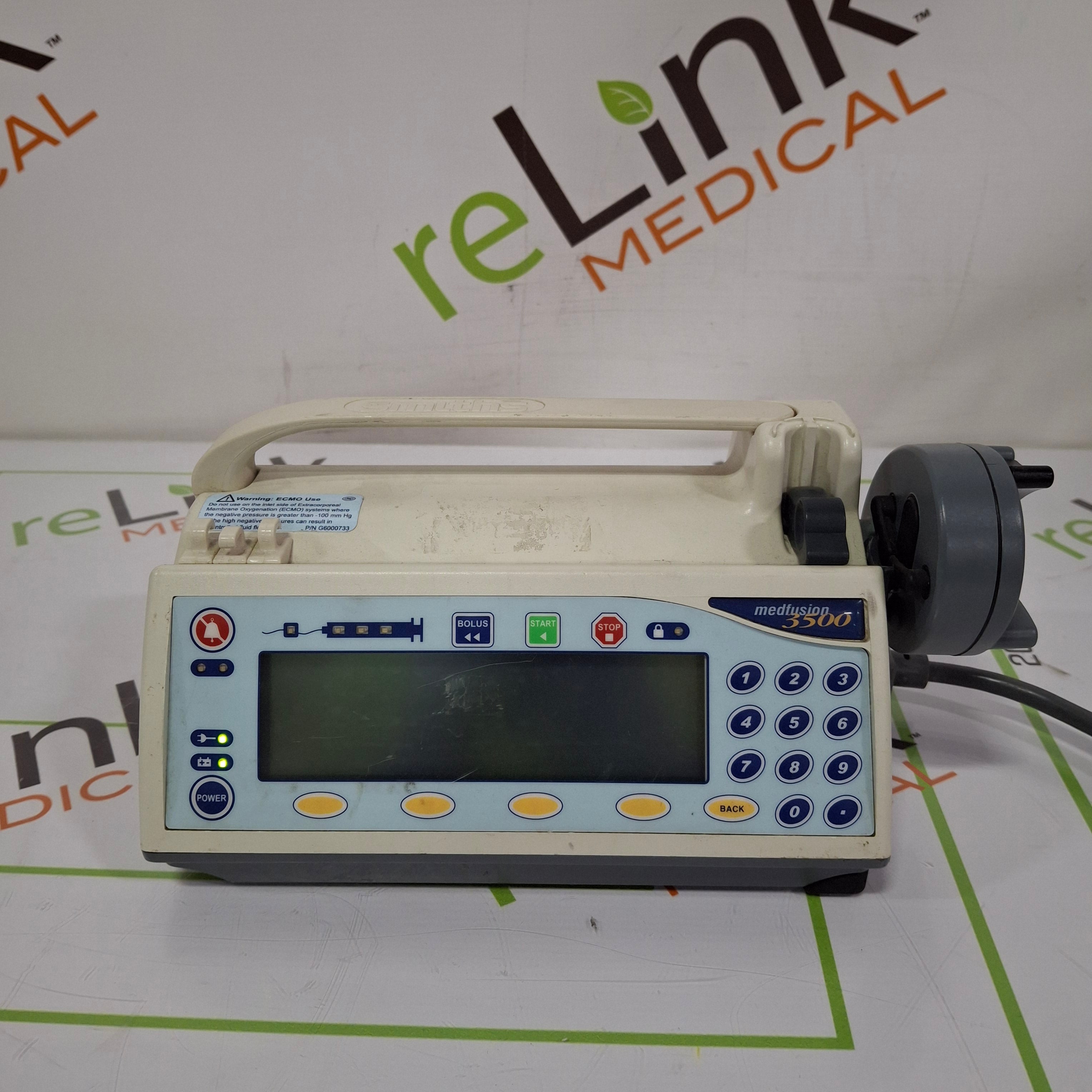 Smiths Medical Medfusion 3500 Version 4 Syringe Infusion Pump