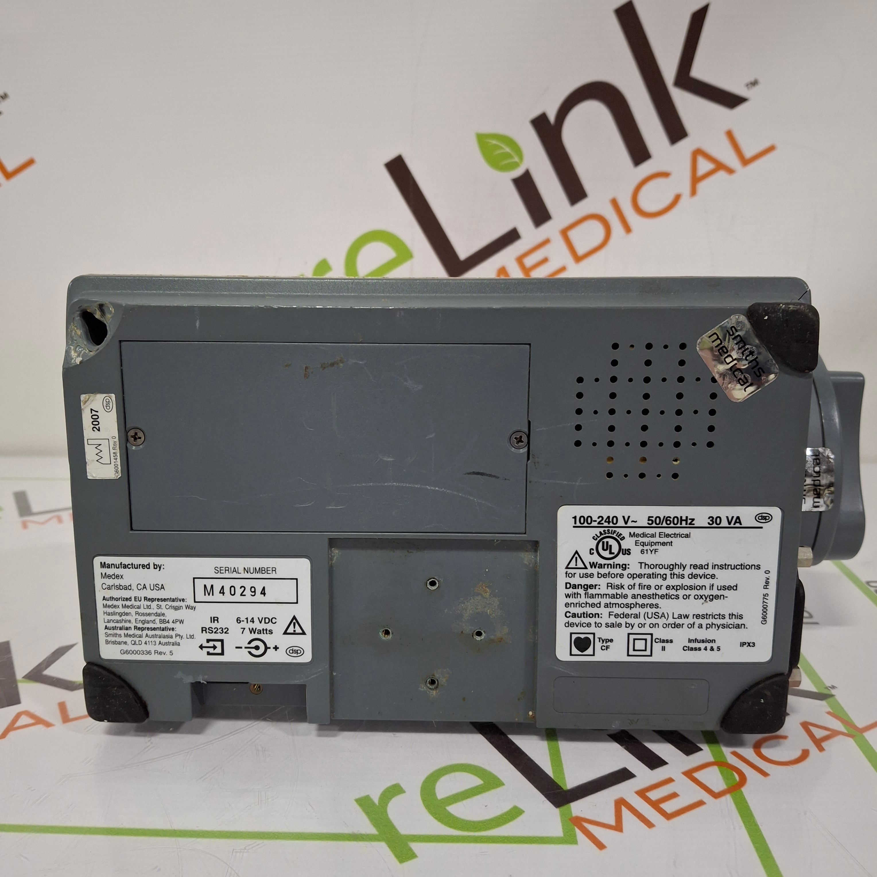 Smiths Medical Medfusion 3500 Version 4 Syringe Infusion Pump
