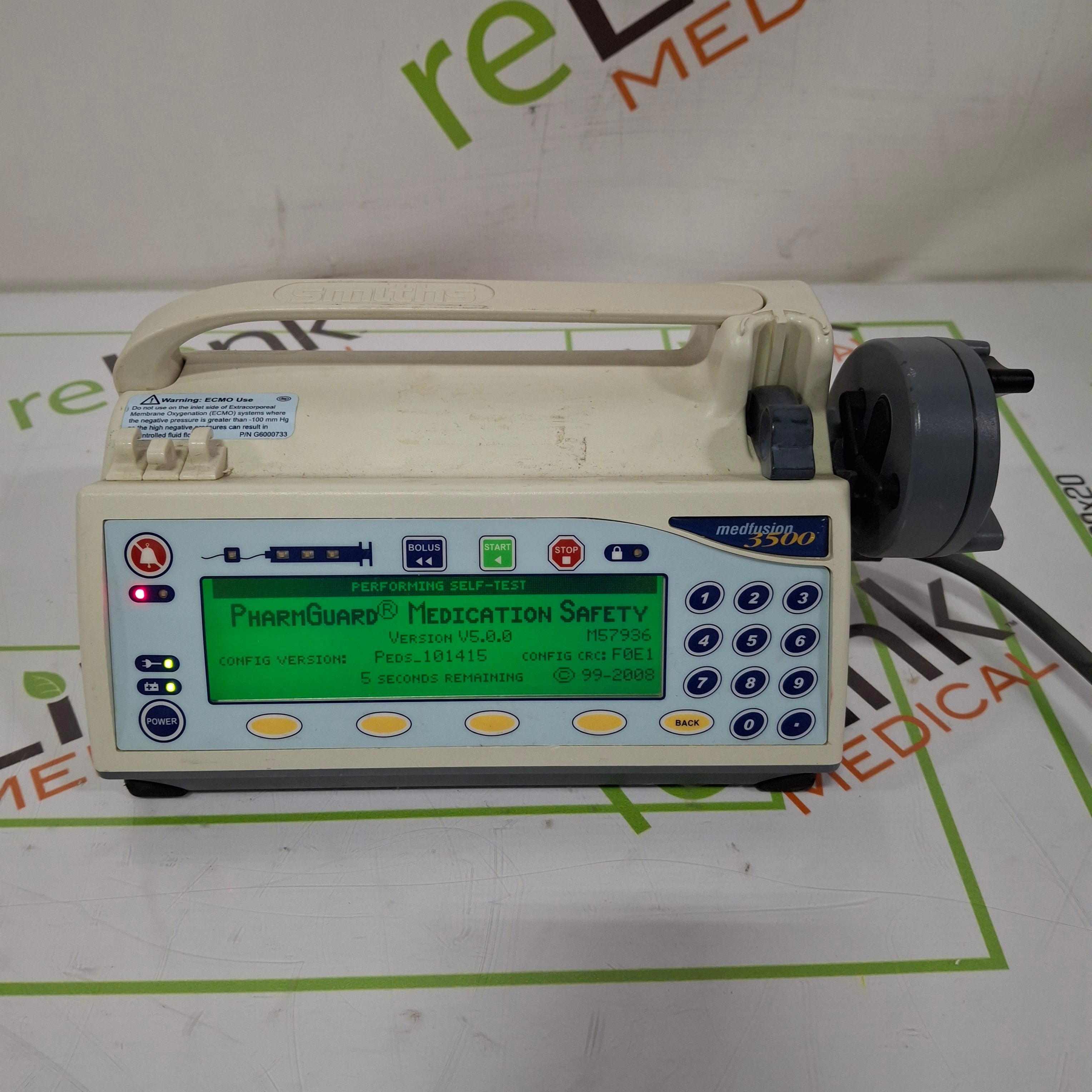Smiths Medical Medfusion 3500 Syringe Infusion Pump