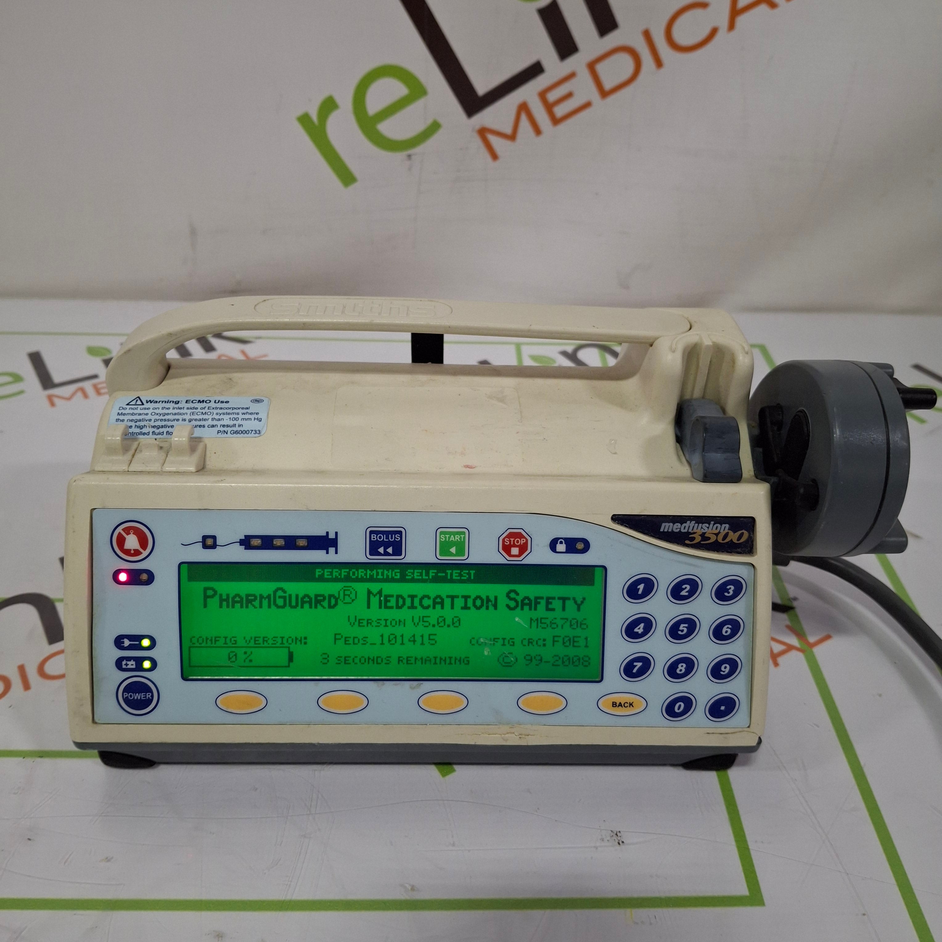 Smiths Medical Medfusion 3500 Version 5 Syringe Infusion Pump