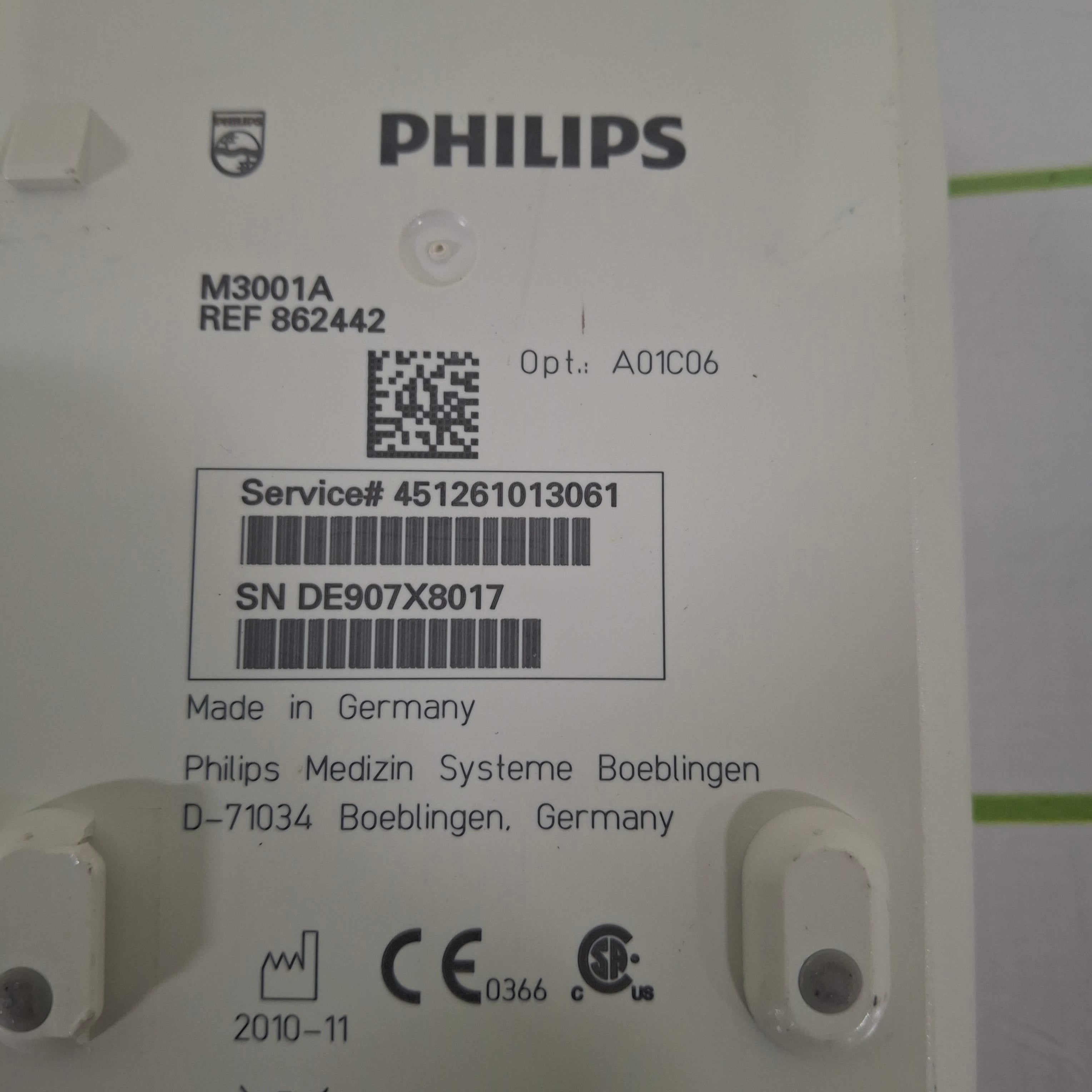 Philips M3001A-A01C06 Fast SpO2, NIBP, ECG, Temp, IBP MMS Module