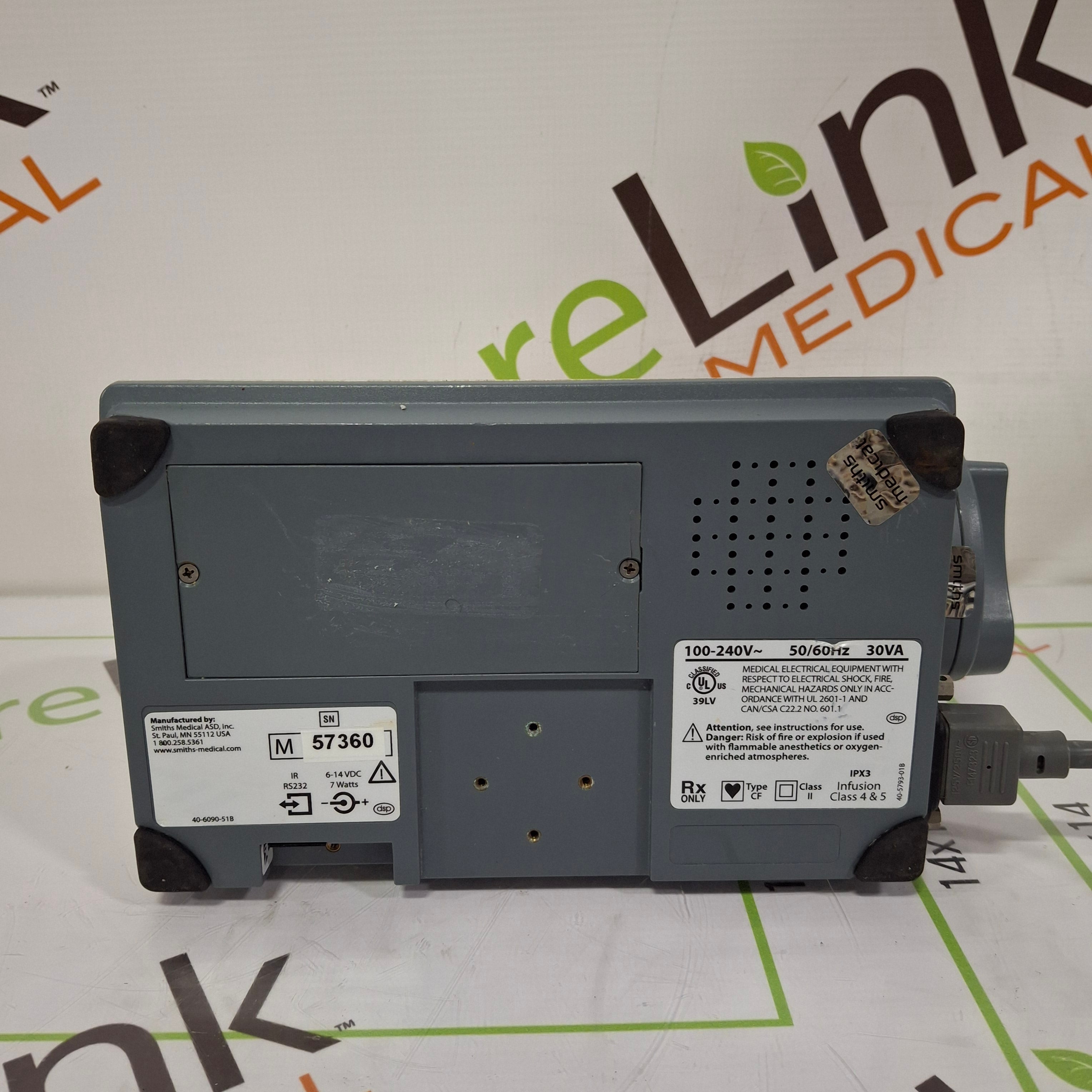 Smiths Medical Medfusion 3500 Version 6 Syringe Infusion Pump