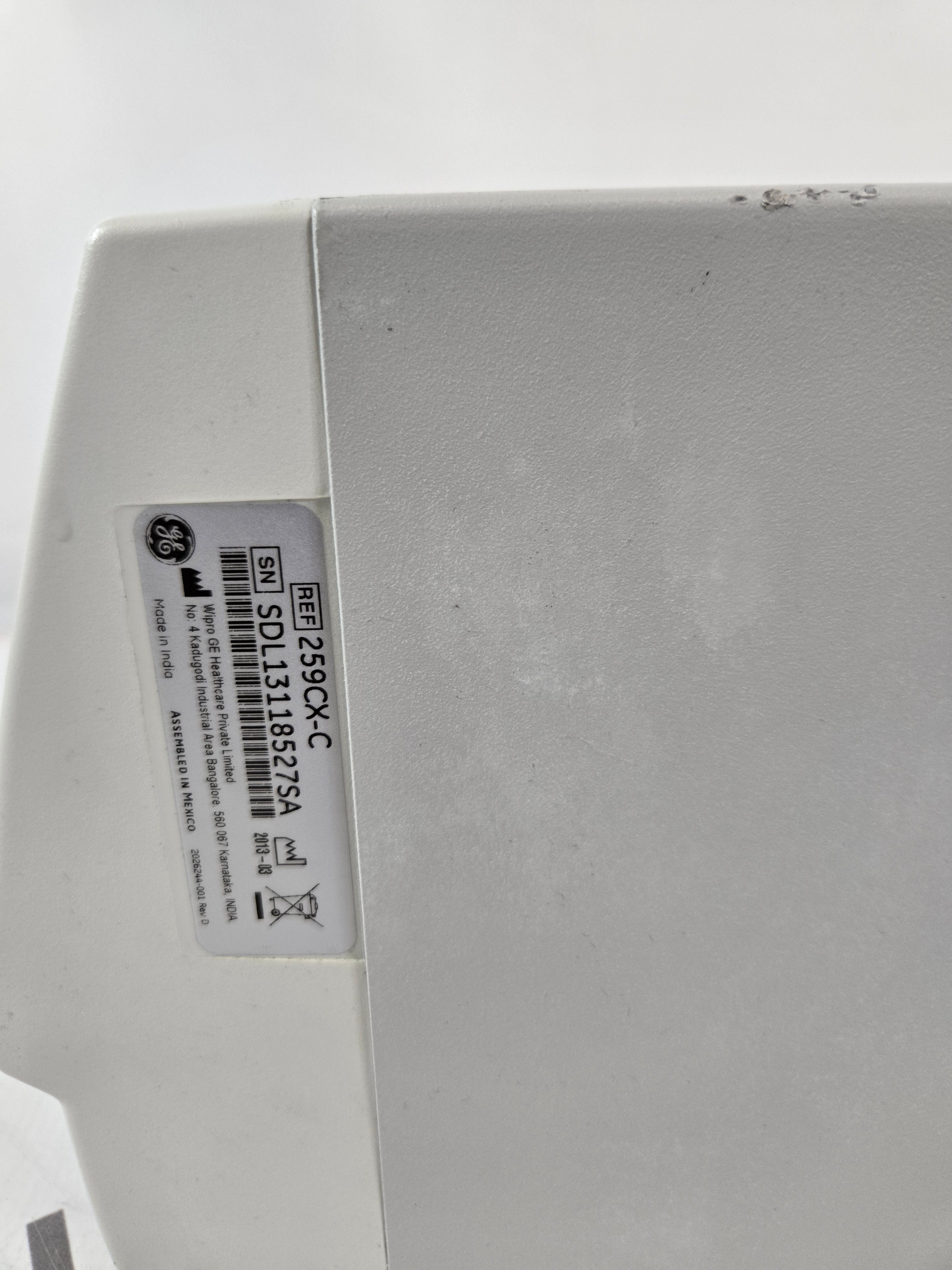 GE Healthcare Corometrics 250cx Series Model 259cx-c Fetal Monitor