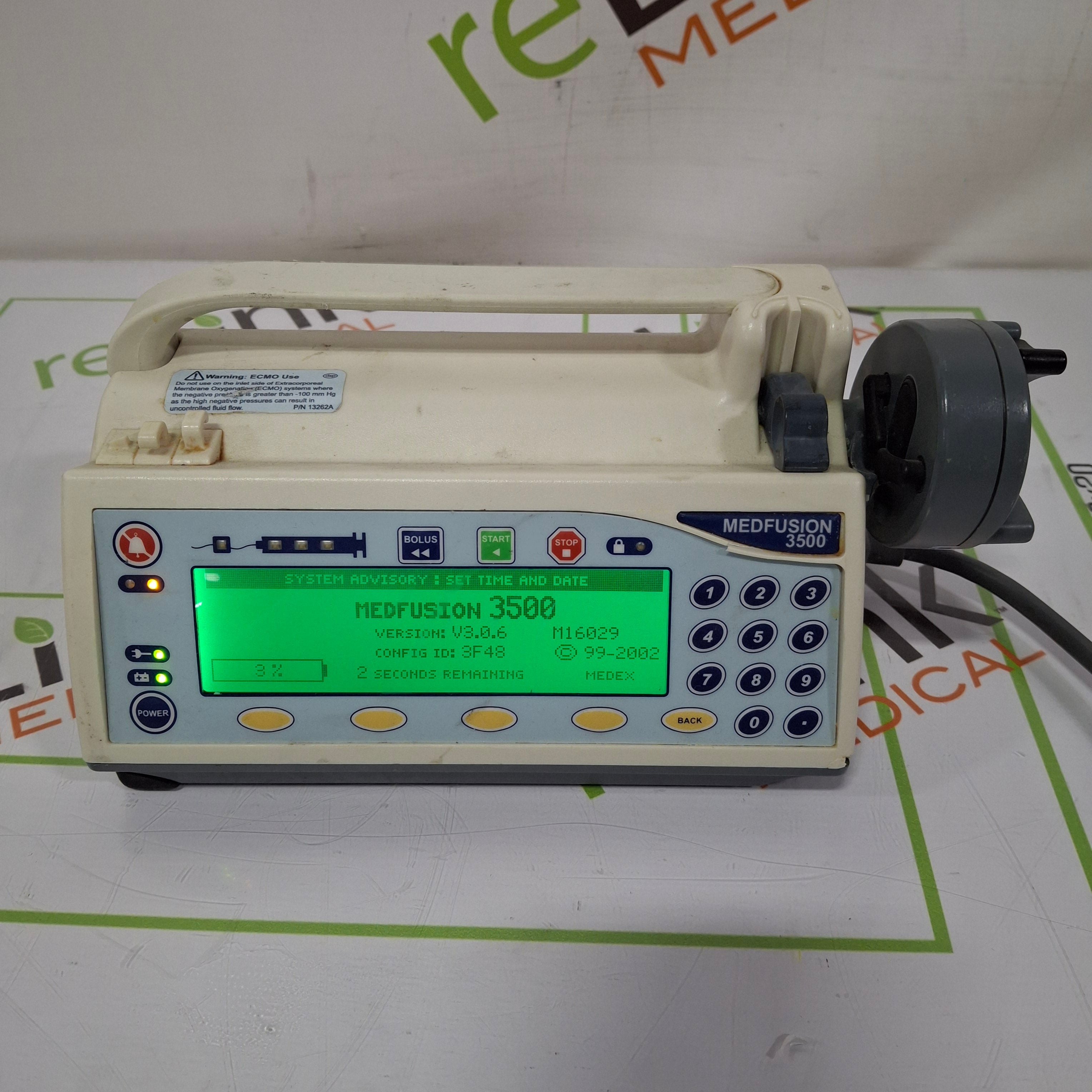Smiths Medical Medfusion 3500 Version 3 Syringe Infusion Pump