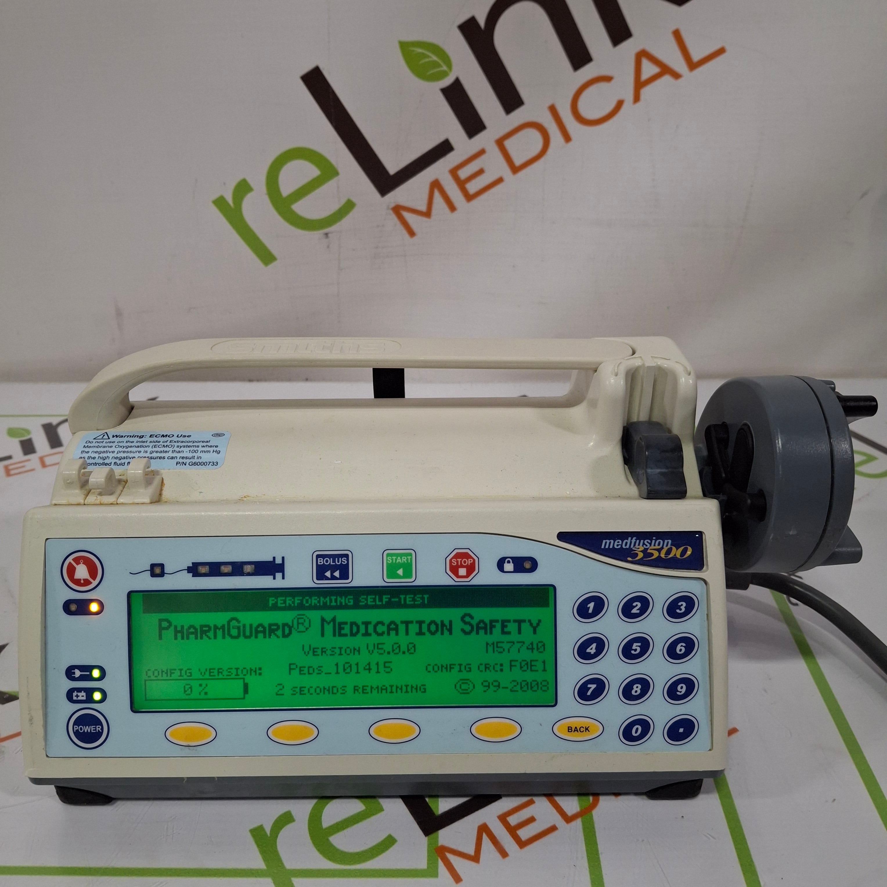 Smiths Medical Medfusion 3500 Version 5 Syringe Infusion Pump
