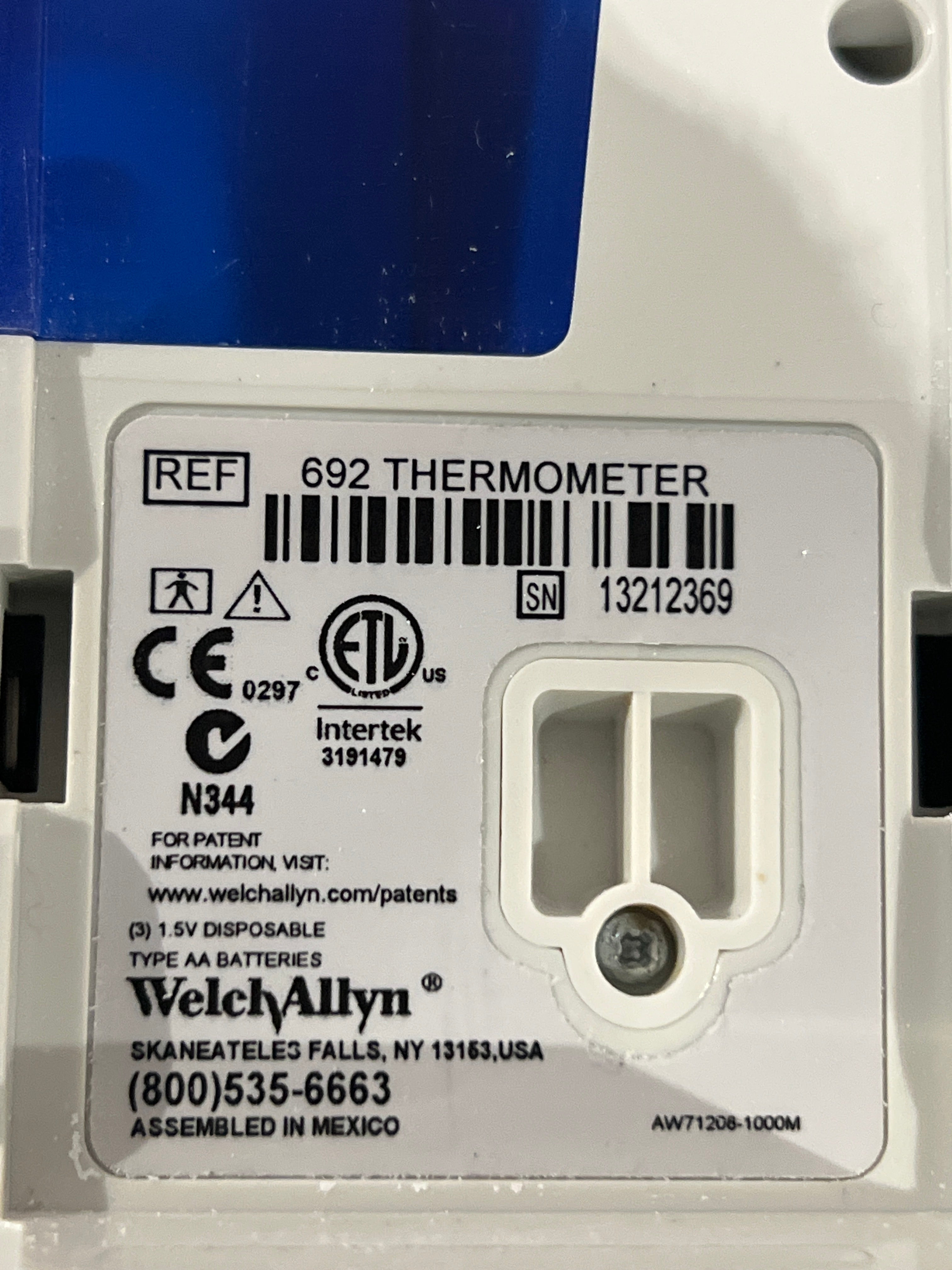 Welch Allyn SureTemp Plus 692 Thermometer