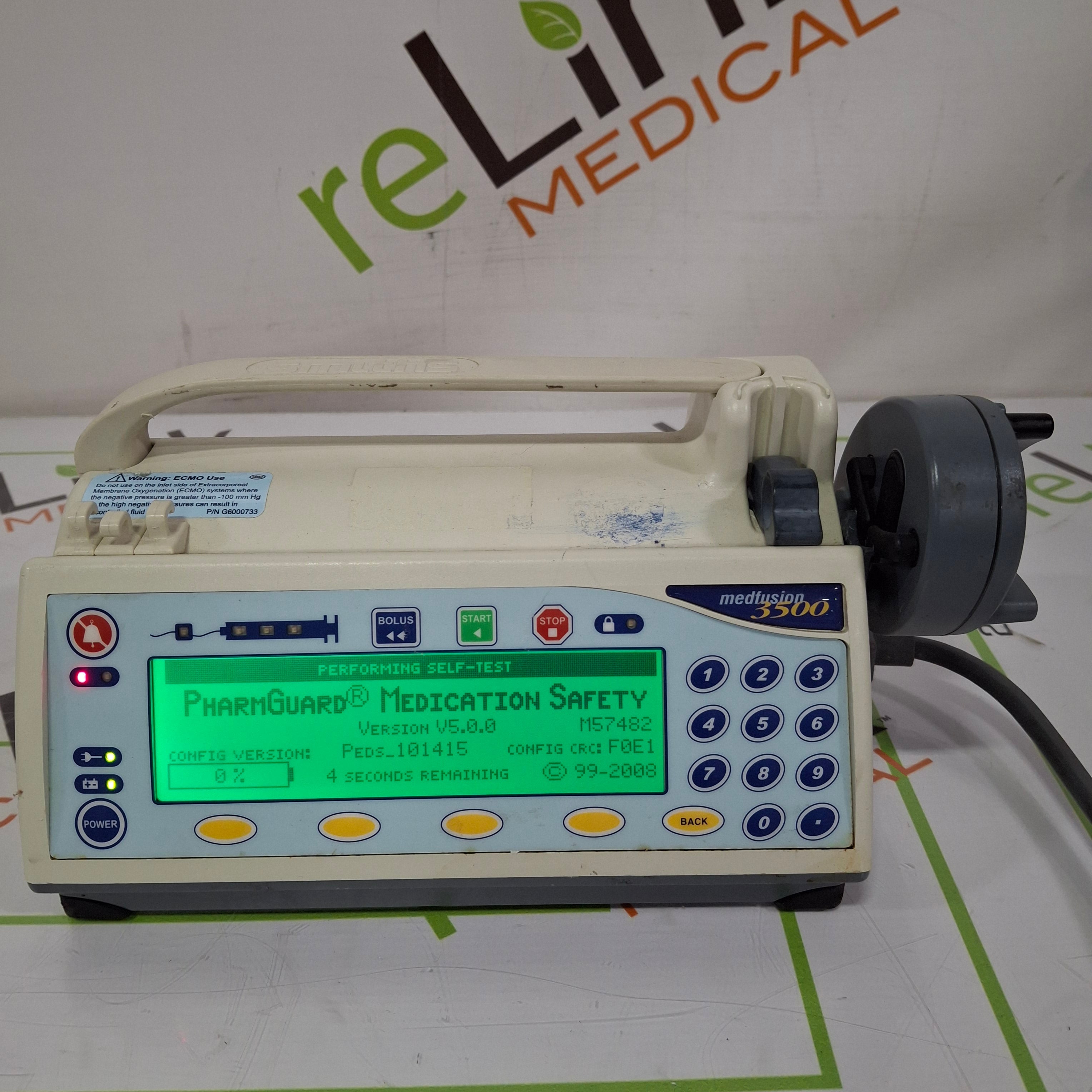 Smiths Medical Medfusion 3500 Version 5 Syringe Infusion Pump