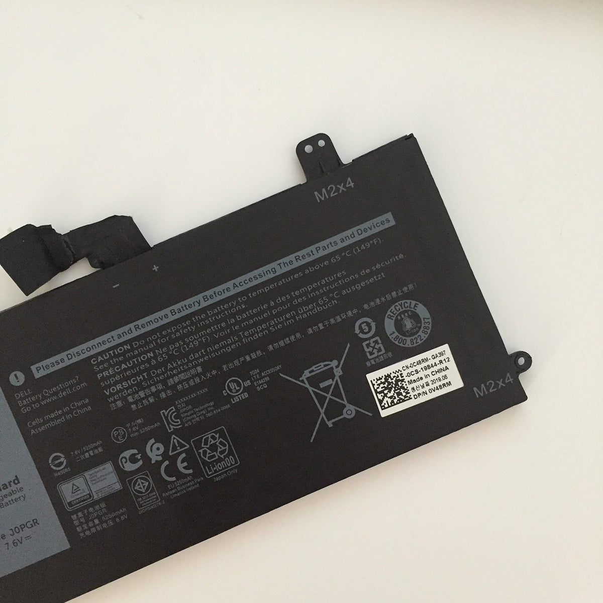 J0PGR JOPGR 42Wh Battery For Dell Latitude 12 5285 5290 2-in-1 laptop