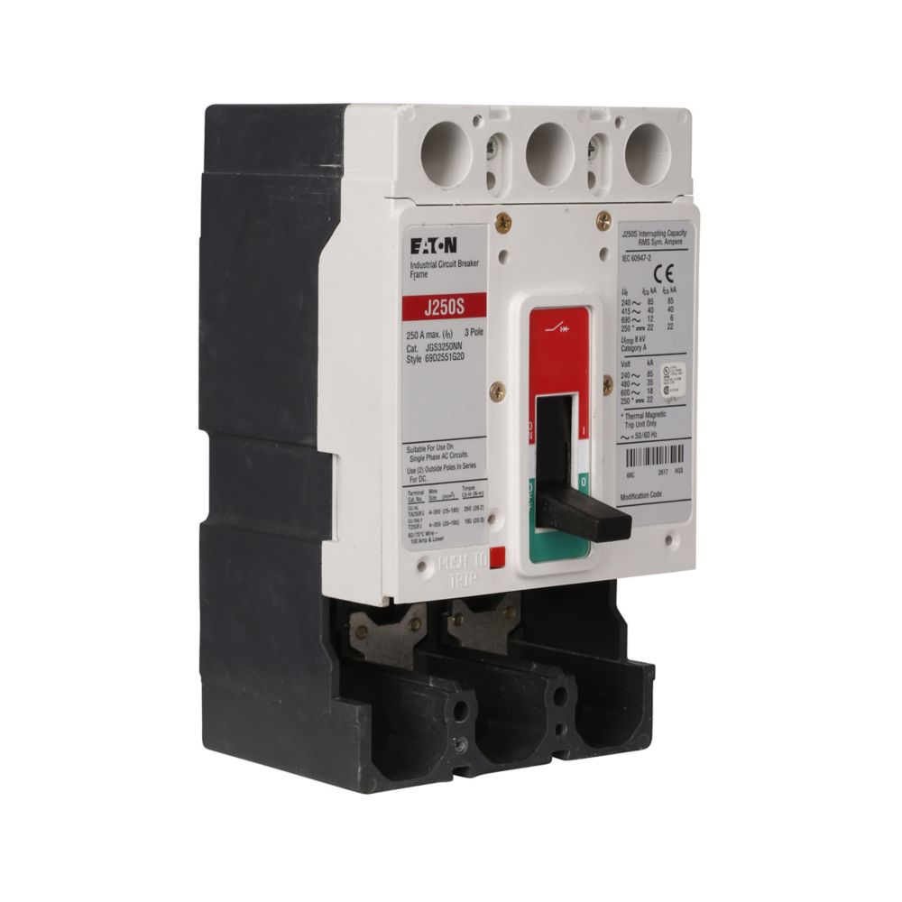 Eaton JGS3200FAG Series G 200A 3-Pole Molded Case Circuit Breaker 600V
