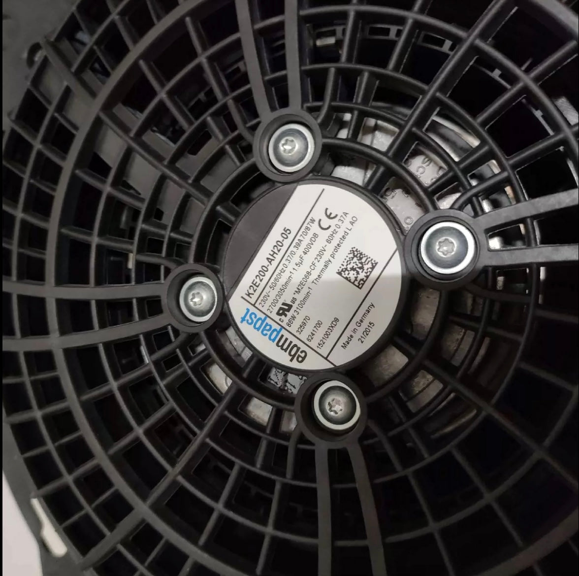ebmpapst K2E200-AH20-05 SK3243.100 230V 50/60Hz 0.37A/0.39A 70/87W 2700/3050min 1.5uf 400VDB M2E068-CF SK3243.100 Cabinet Fan