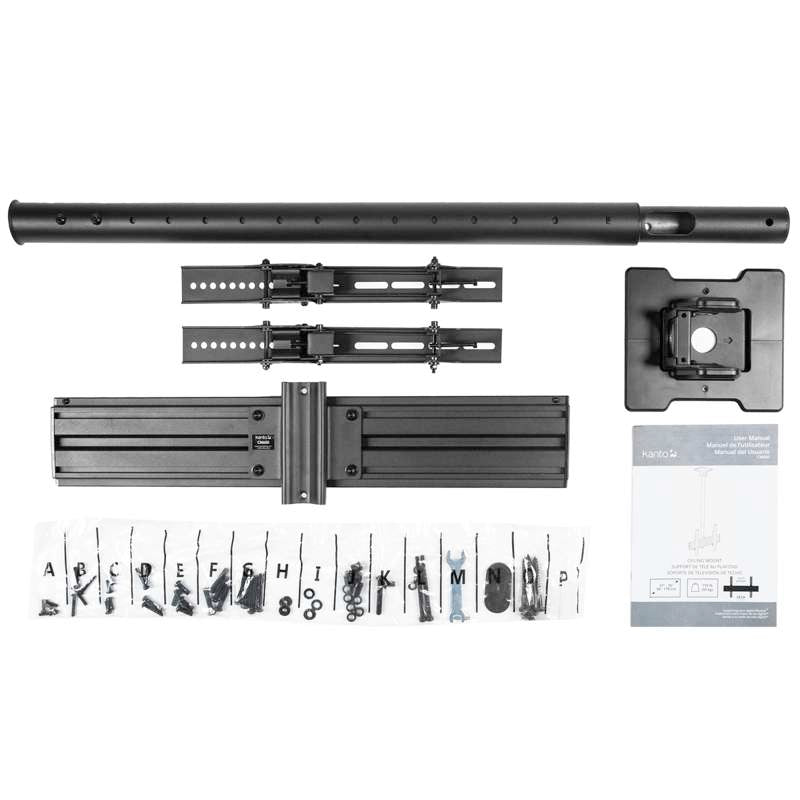 Kanto Ceiling TV Mount for 37-inch to 70-inch TVs, Black
