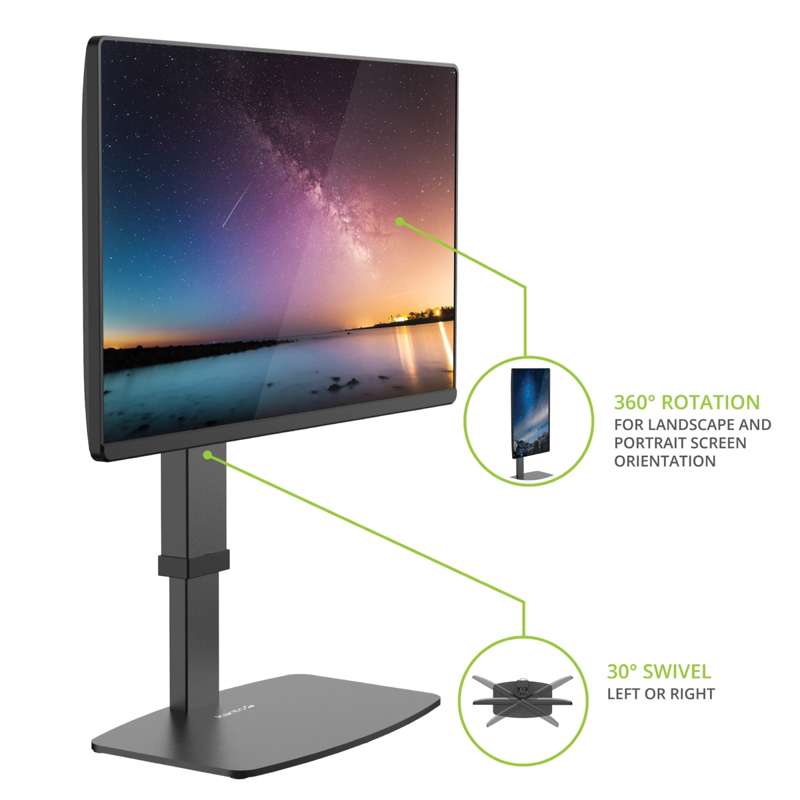 Kanto Universal Height Adjustable Desktop Monitor Stand for 17-inch to 32-inch Monitors