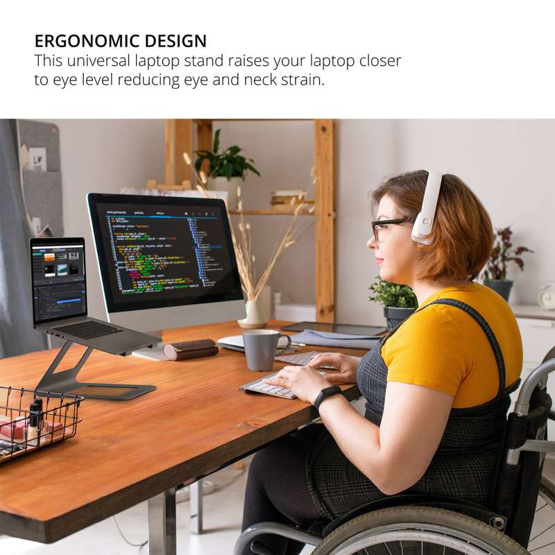 Kanto Ergonomic Universal Riser Laptop Stand - Black