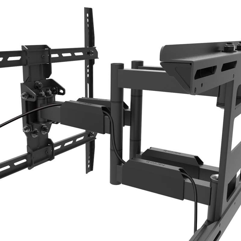 Kanto Full-Motion Metal Stud TV Mount with SNAPTOGGLE Heavy-Duty Toggle Bolts for 34" to 65" TVs - Black