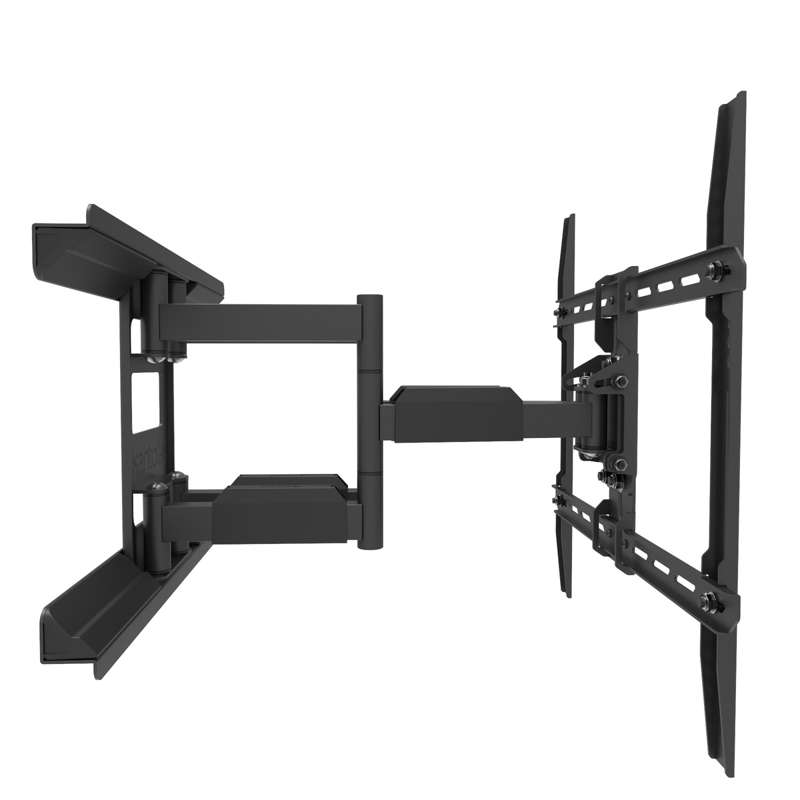 Kanto Full-Motion Metal Stud TV Mount with SNAPTOGGLE Heavy-Duty Toggle Bolts for 34" to 65" TVs - Black