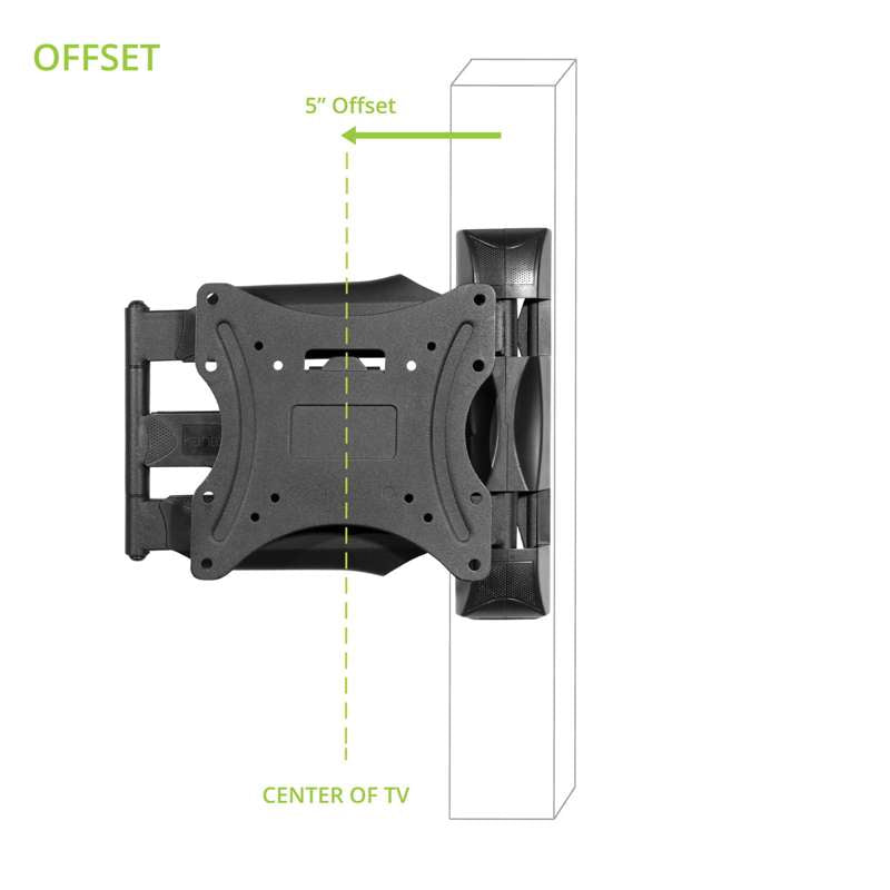 Kanto Full Motion Mount for 26-inch to 55-inch TVs - Black