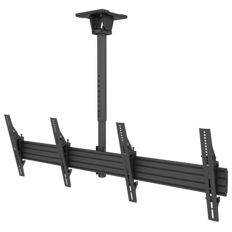 Kanto Menu Board Ceiling Mount System with Tilting Arms for 40-Inch to 60-Inch TVs (2 wide, 1 high, 1 sided)
