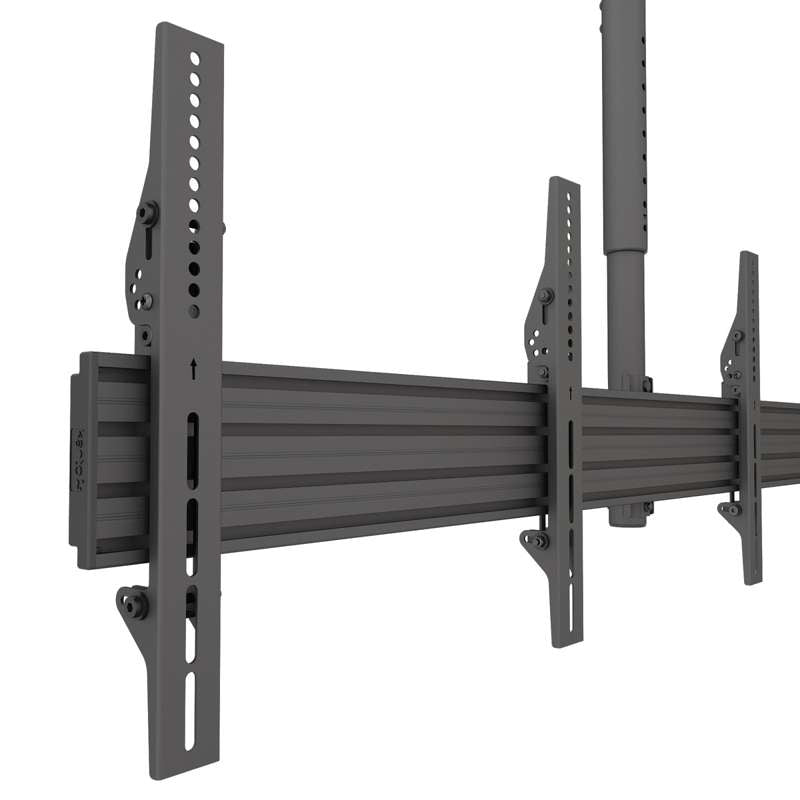 Kanto Menu Board Ceiling Mount System with Tilting Arms for 40-Inch to 60-Inch TVs (3 wide, 1 high, 1 sided)
