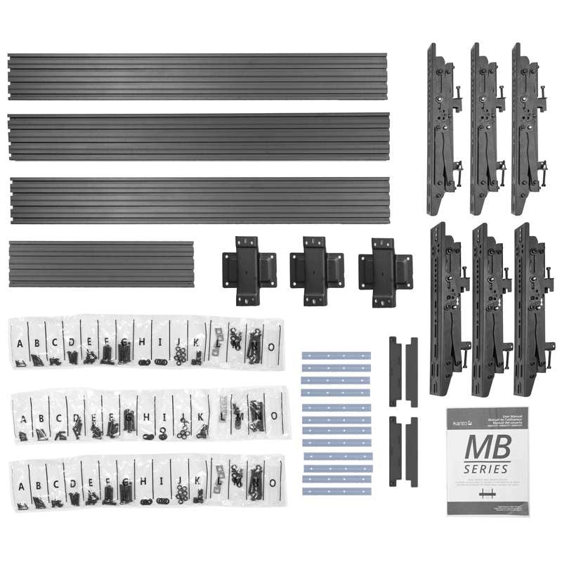 Kanto Menu Board Wall Mount System with Tilting Arms for 40" - 60" TVs, 3 Screens