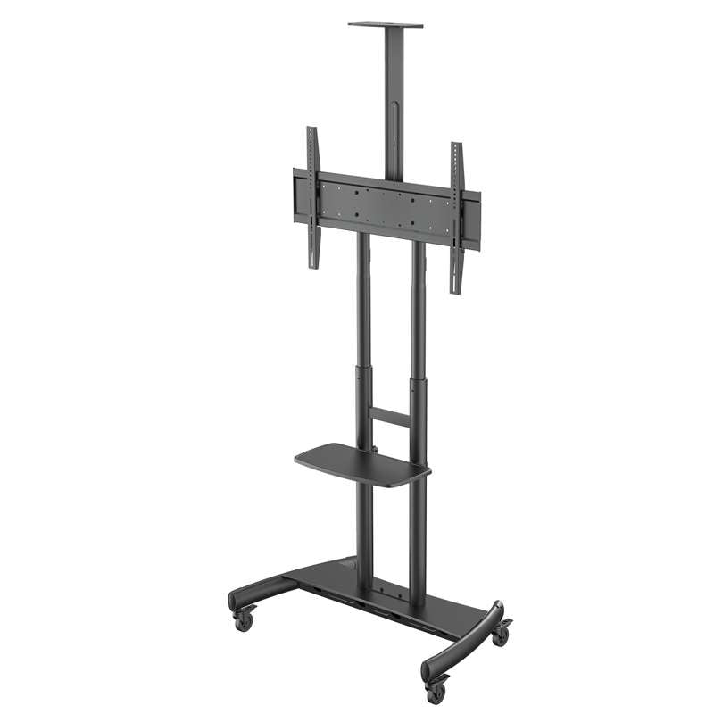 Kanto Rolling TV Stand for 55-inch to 86-inch TVs and Interactive Displays - Black