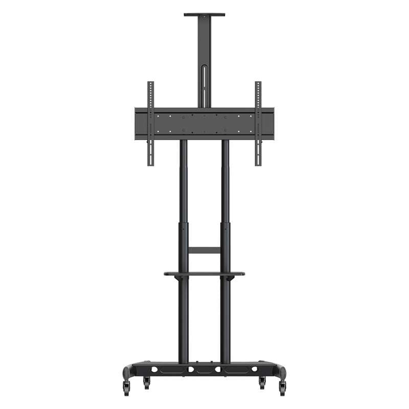 Kanto Rolling TV Stand for 55-inch to 86-inch TVs and Interactive Displays - Black